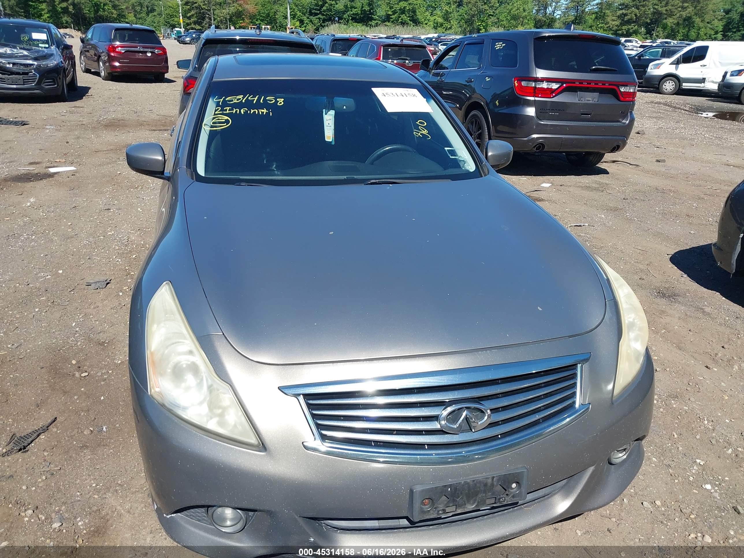 2012 Infiniti G37x   Silver vin: JN1CV6AR8CM680034