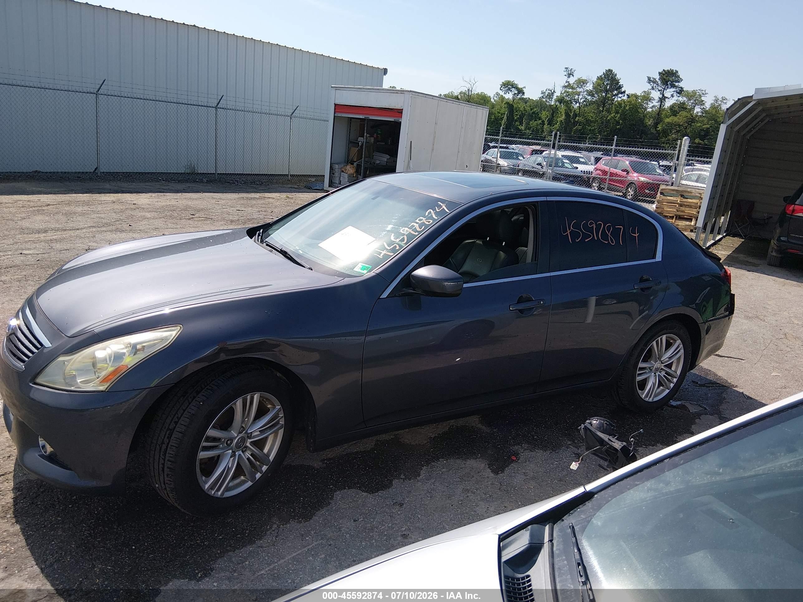 2012 Infiniti G37x   Gray vin: JN1CV6AR8CM970581