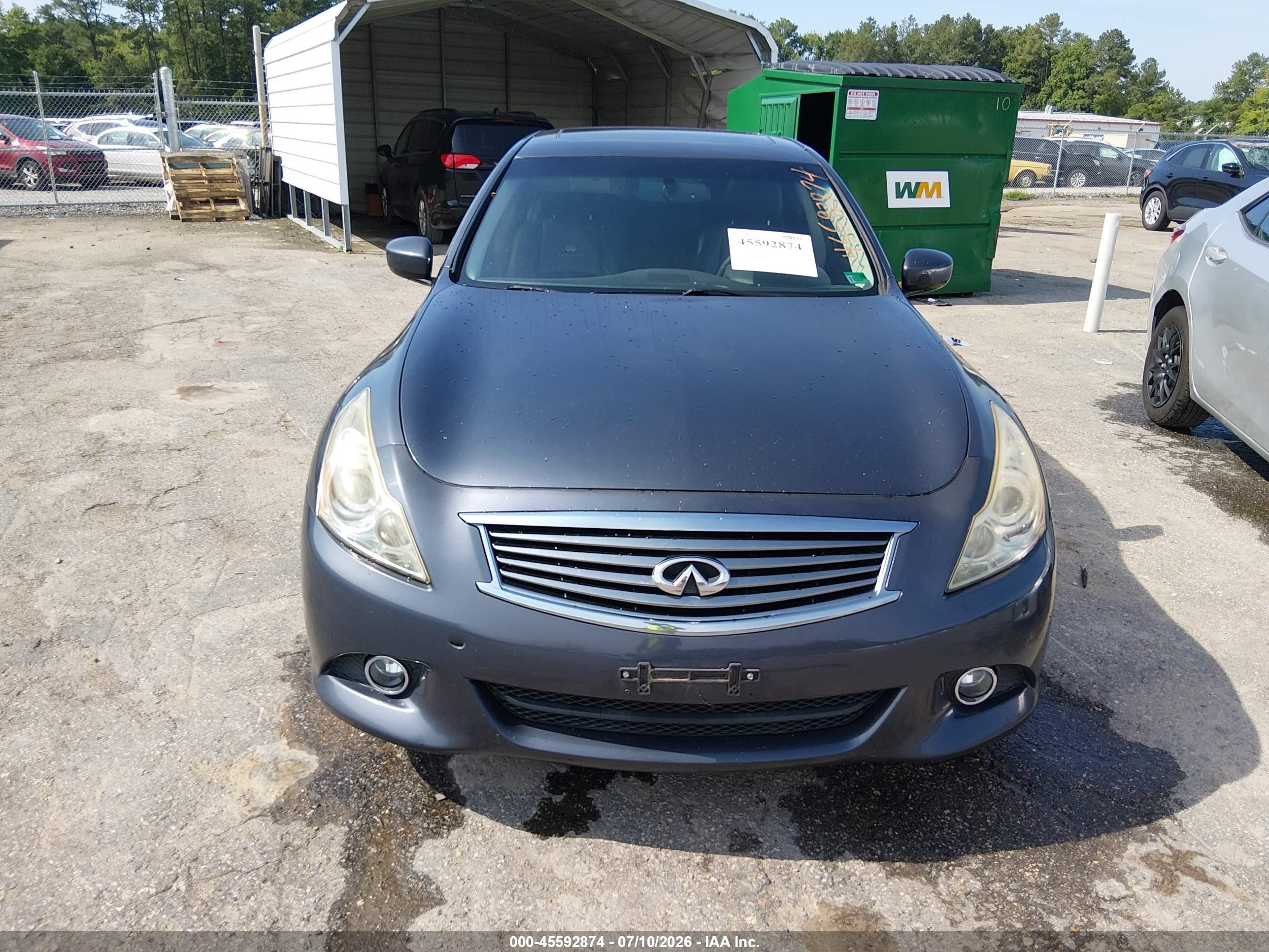 2012 Infiniti G37x   Gray vin: JN1CV6AR8CM970581