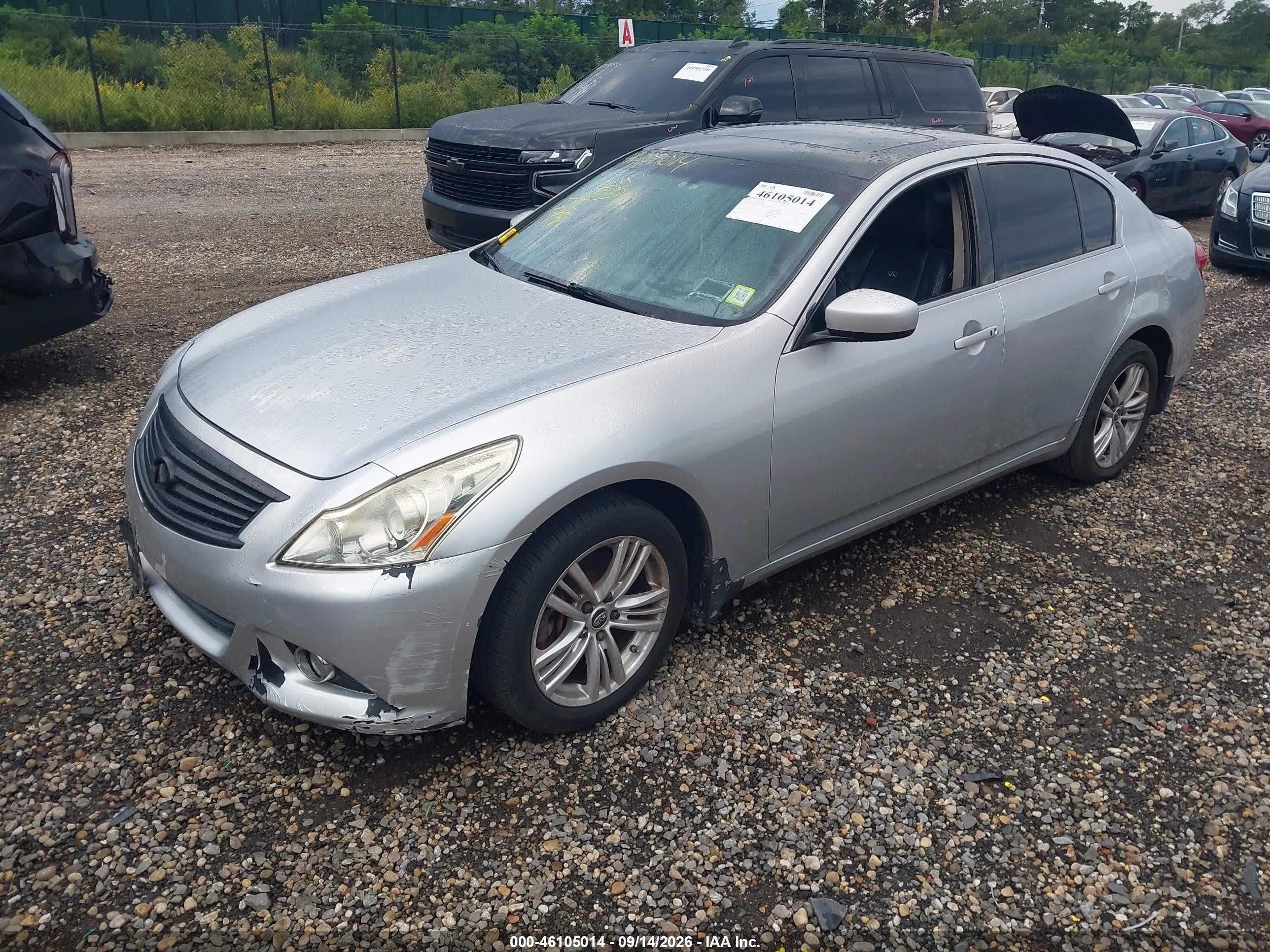 2012 Infiniti G37x Silver vin: JN1CV6AR8CM973884