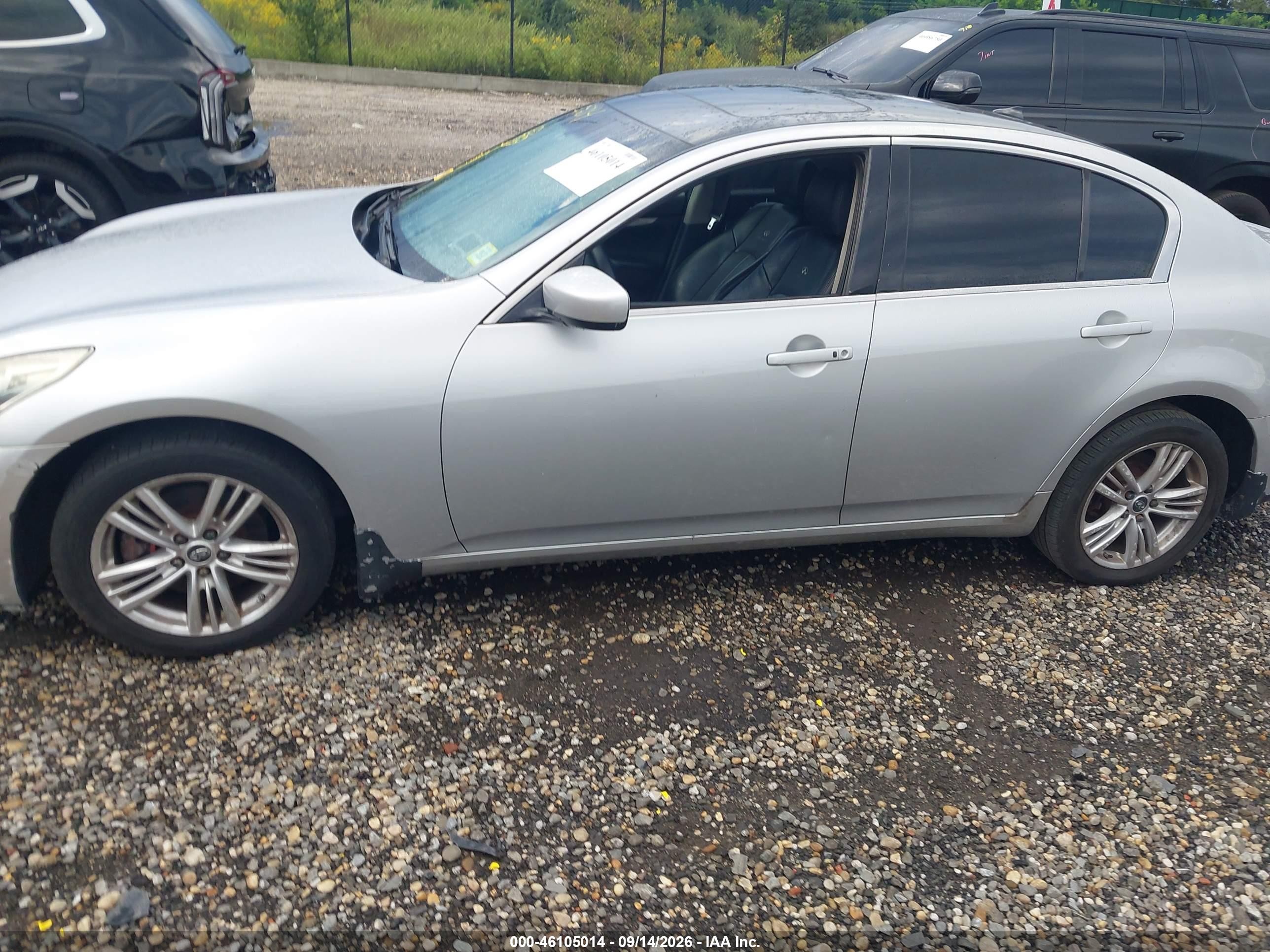 2012 Infiniti G37x Silver vin: JN1CV6AR8CM973884