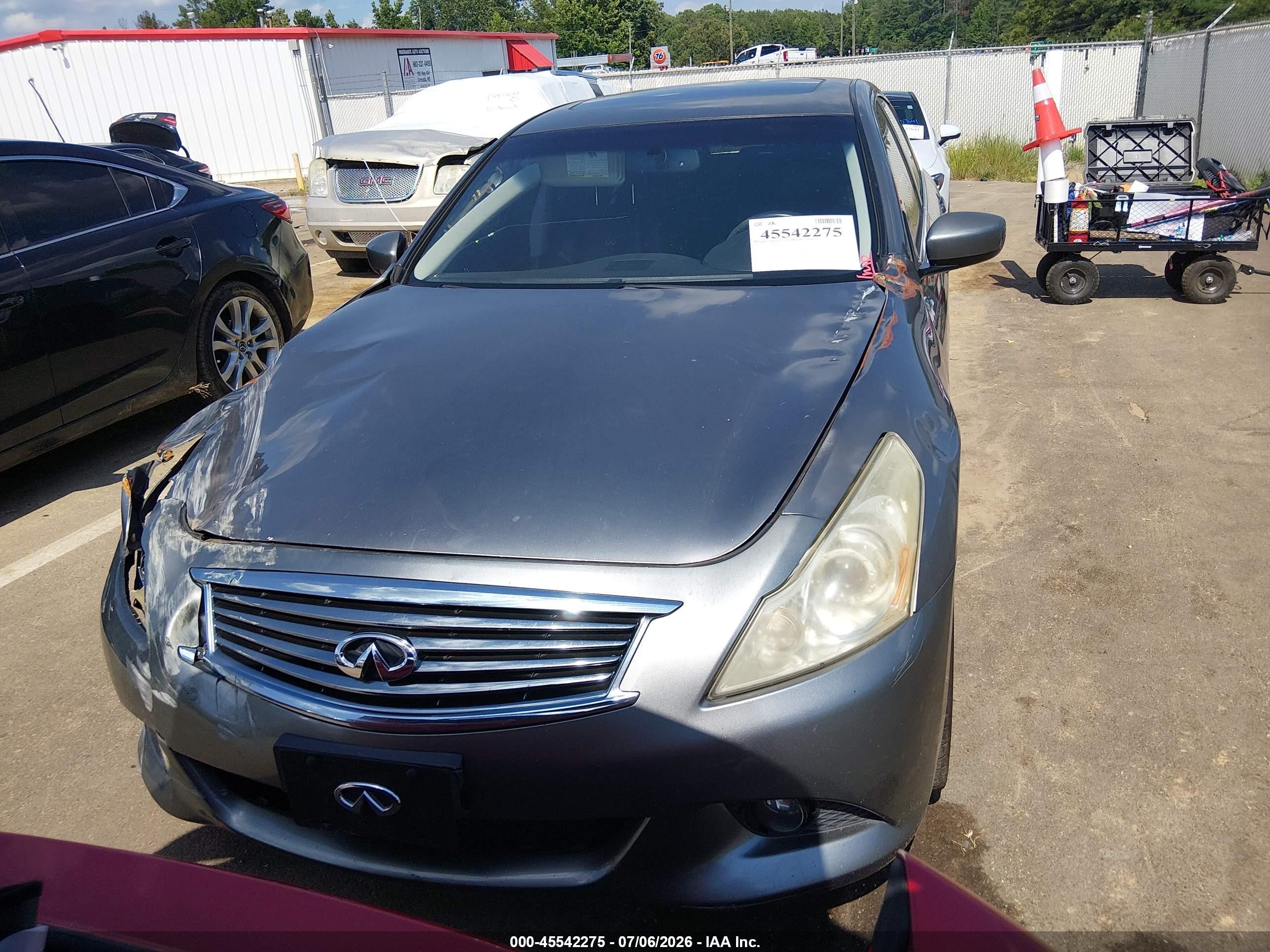 2013 Infiniti G37x   Gray vin: JN1CV6AR8DM763383