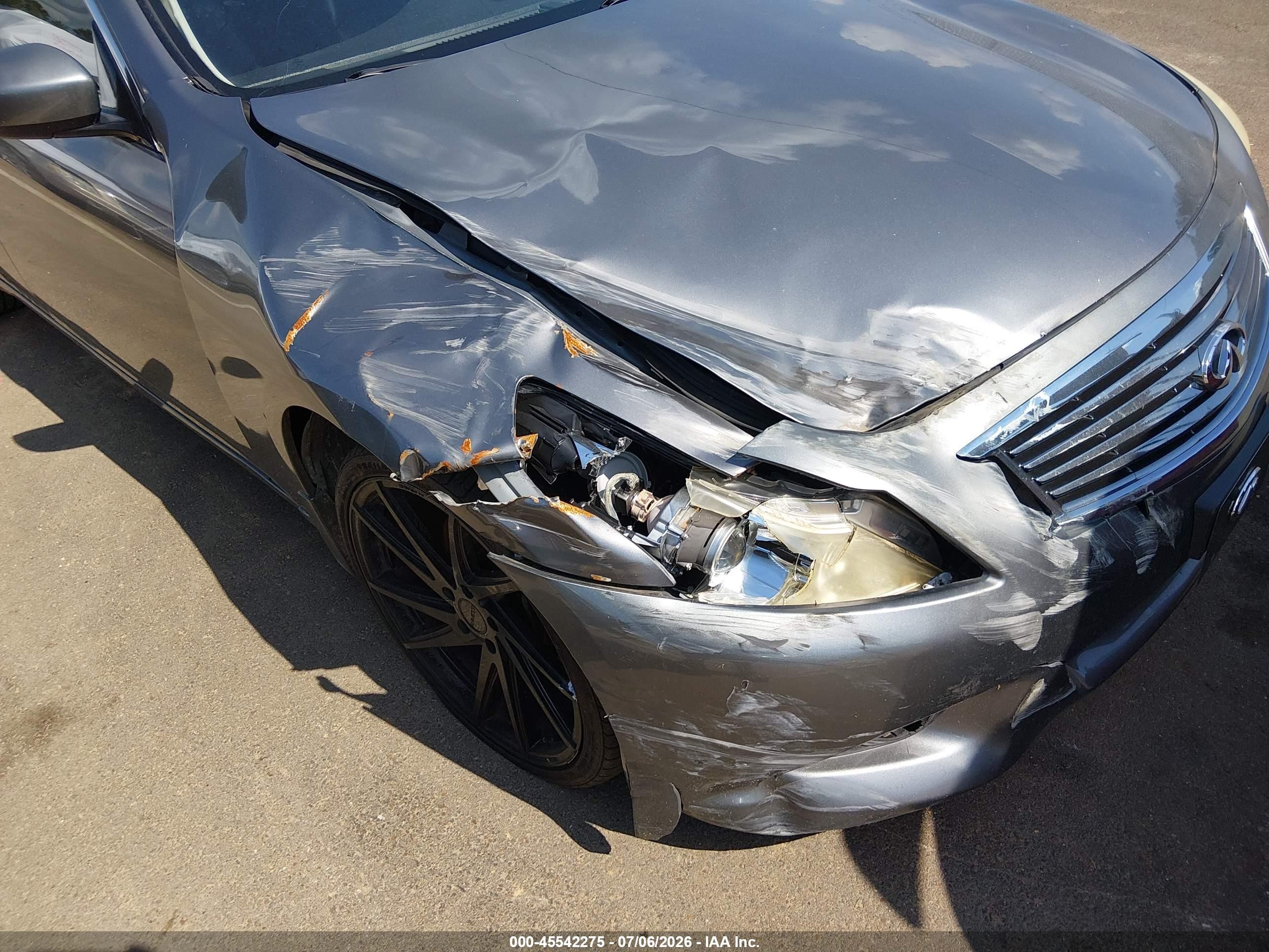2013 Infiniti G37x   Gray vin: JN1CV6AR8DM763383