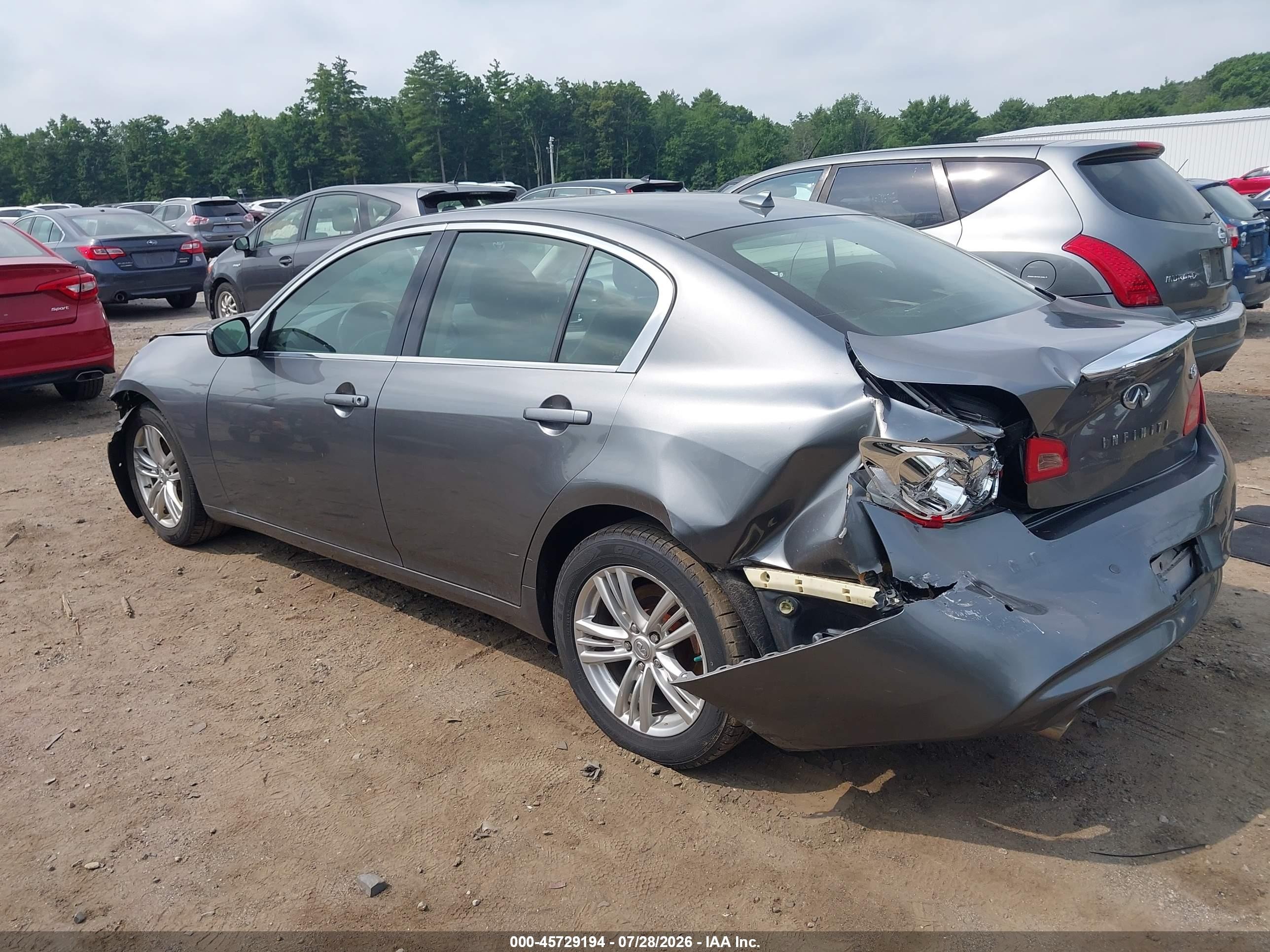 2013 Infiniti G37x   Gray vin: JN1CV6AR8DM765960