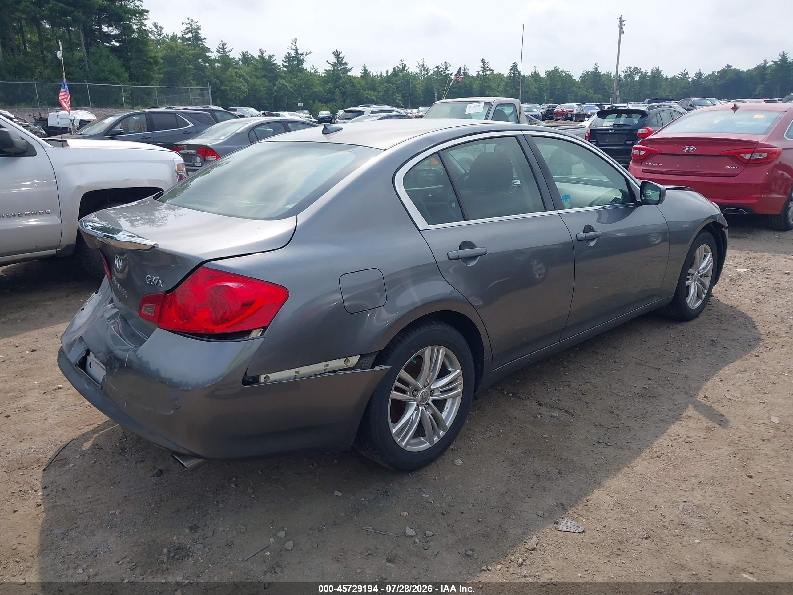2013 Infiniti G37x   Gray vin: JN1CV6AR8DM765960