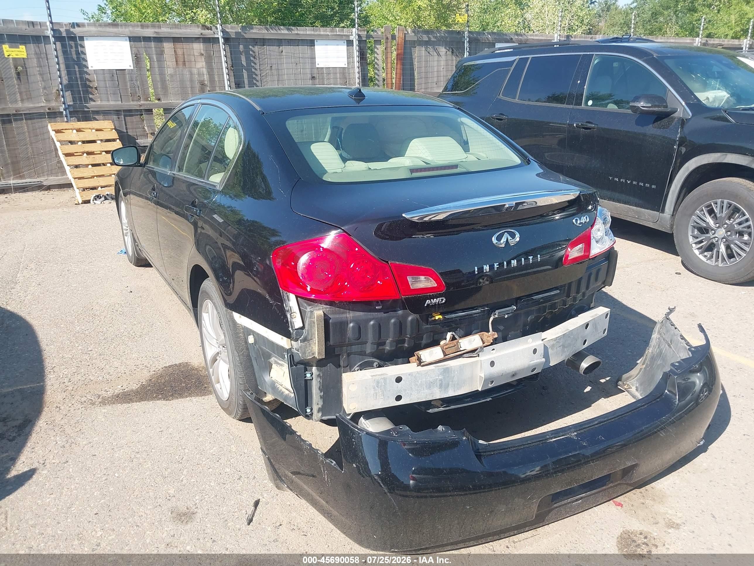 2015 Infiniti Q40 Black vin: JN1CV6AR8FM524628