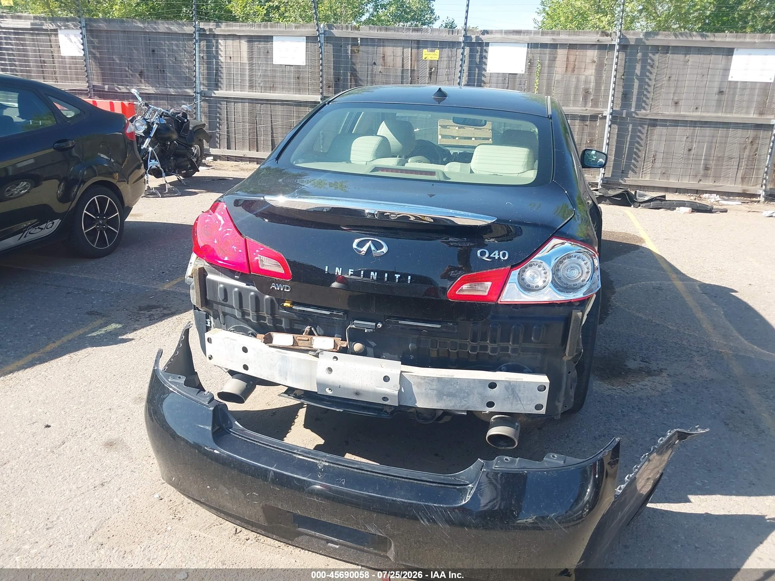 2015 Infiniti Q40 Black vin: JN1CV6AR8FM524628