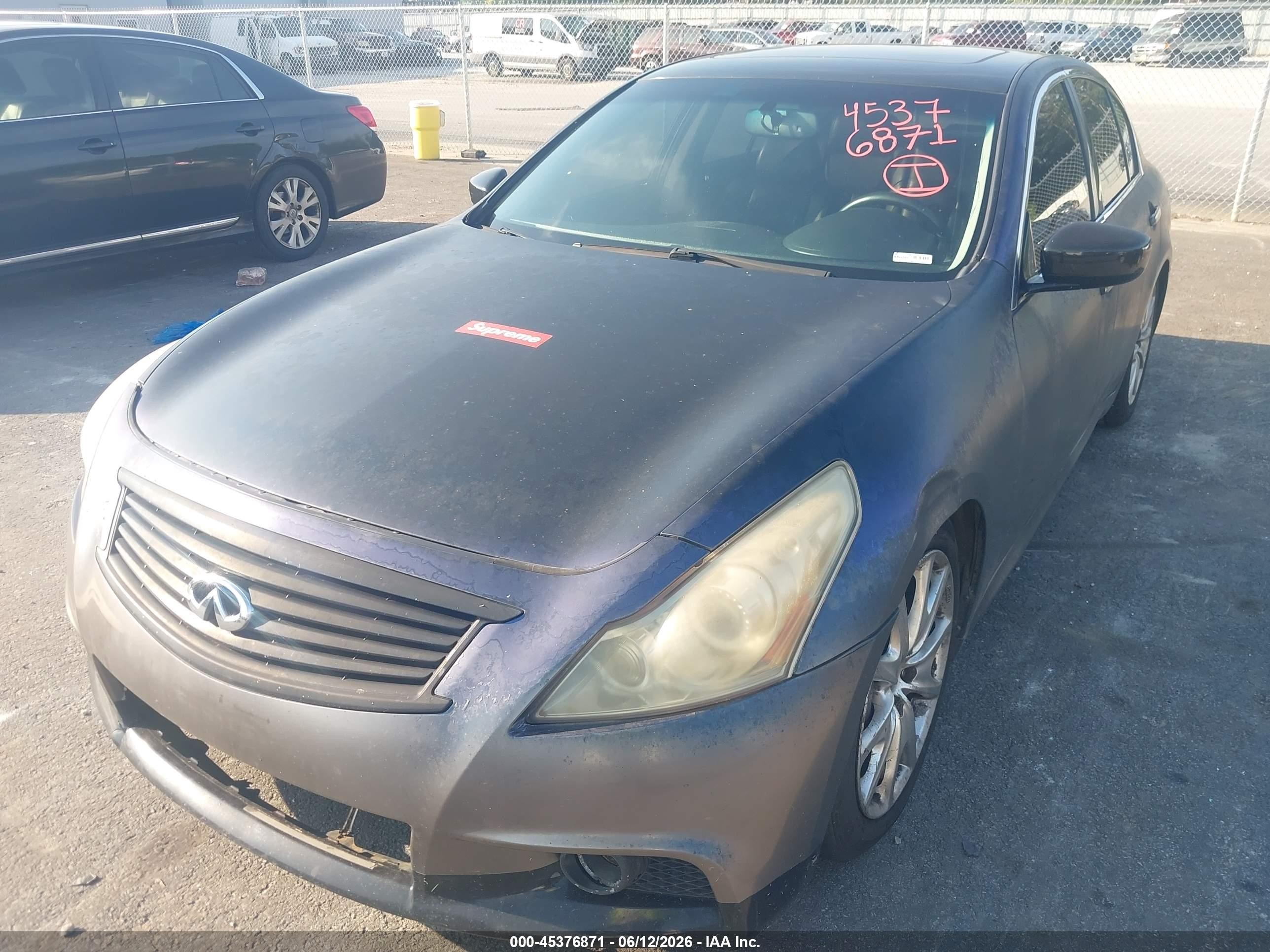 2010 Infiniti G37x   Черный vin: JN1CV6AR9AM451973