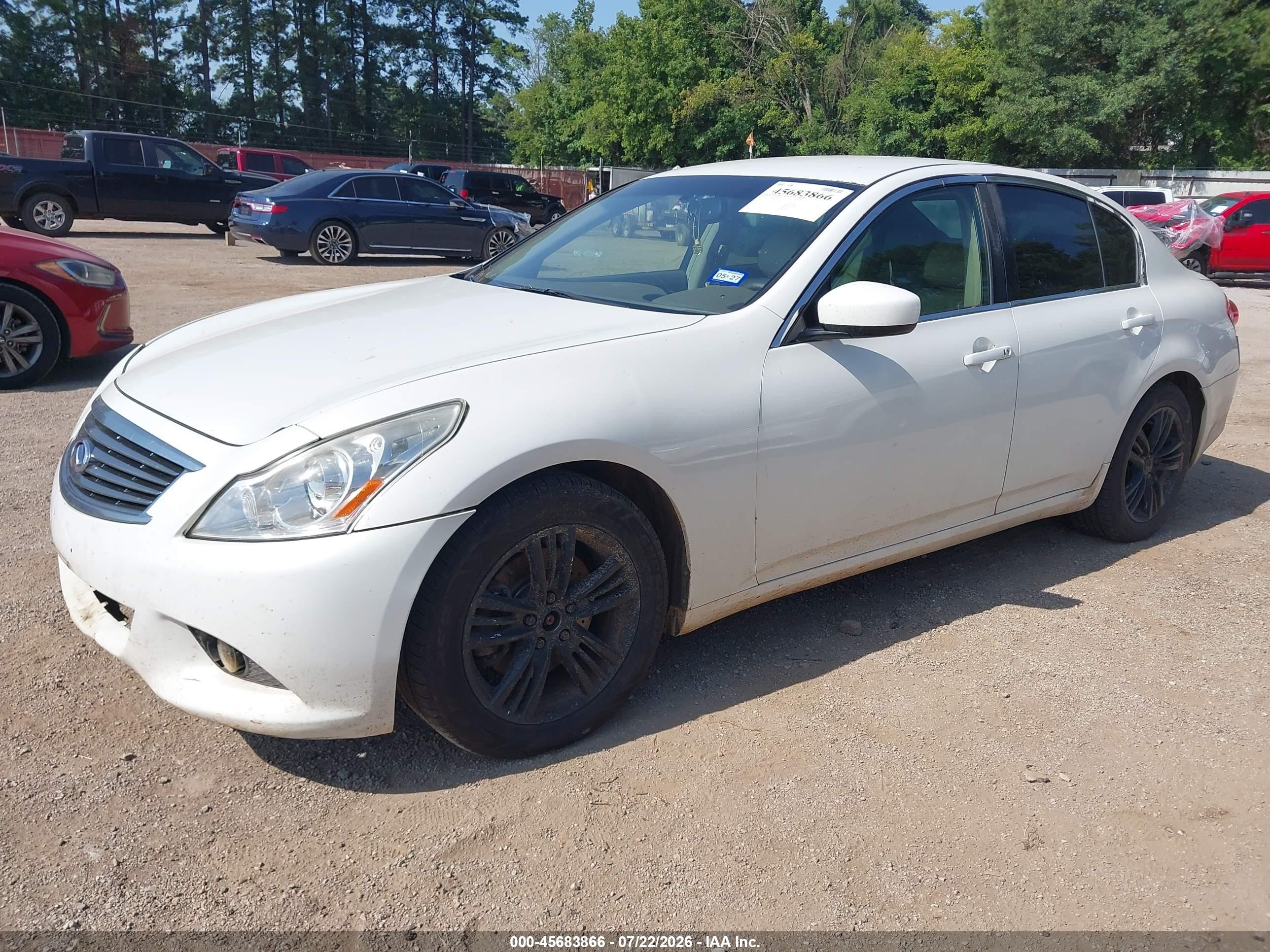 2010 Infiniti G37x   White vin: JN1CV6AR9AM452590