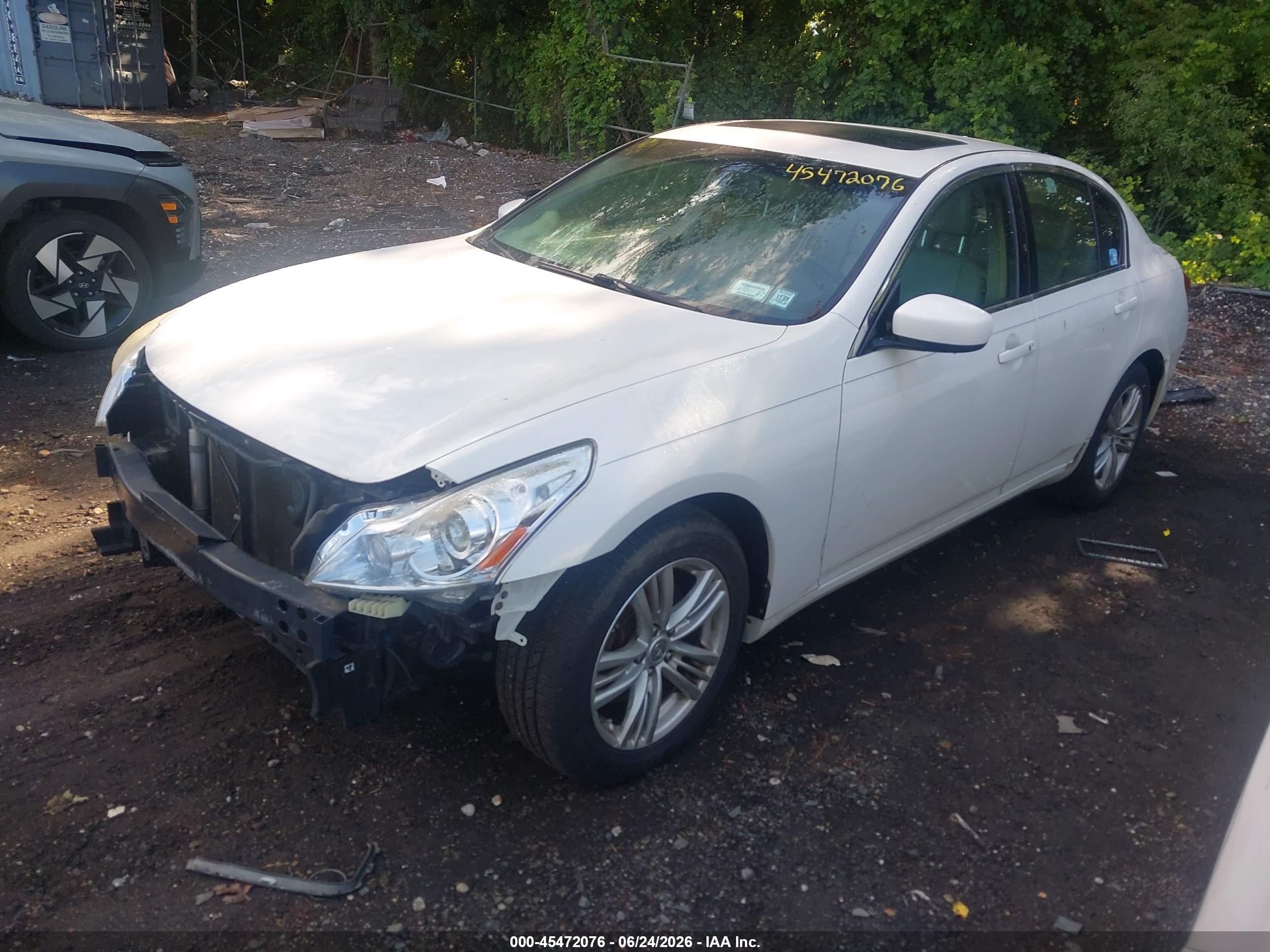 2011 Infiniti G37x   Белый vin: JN1CV6AR9BM350515