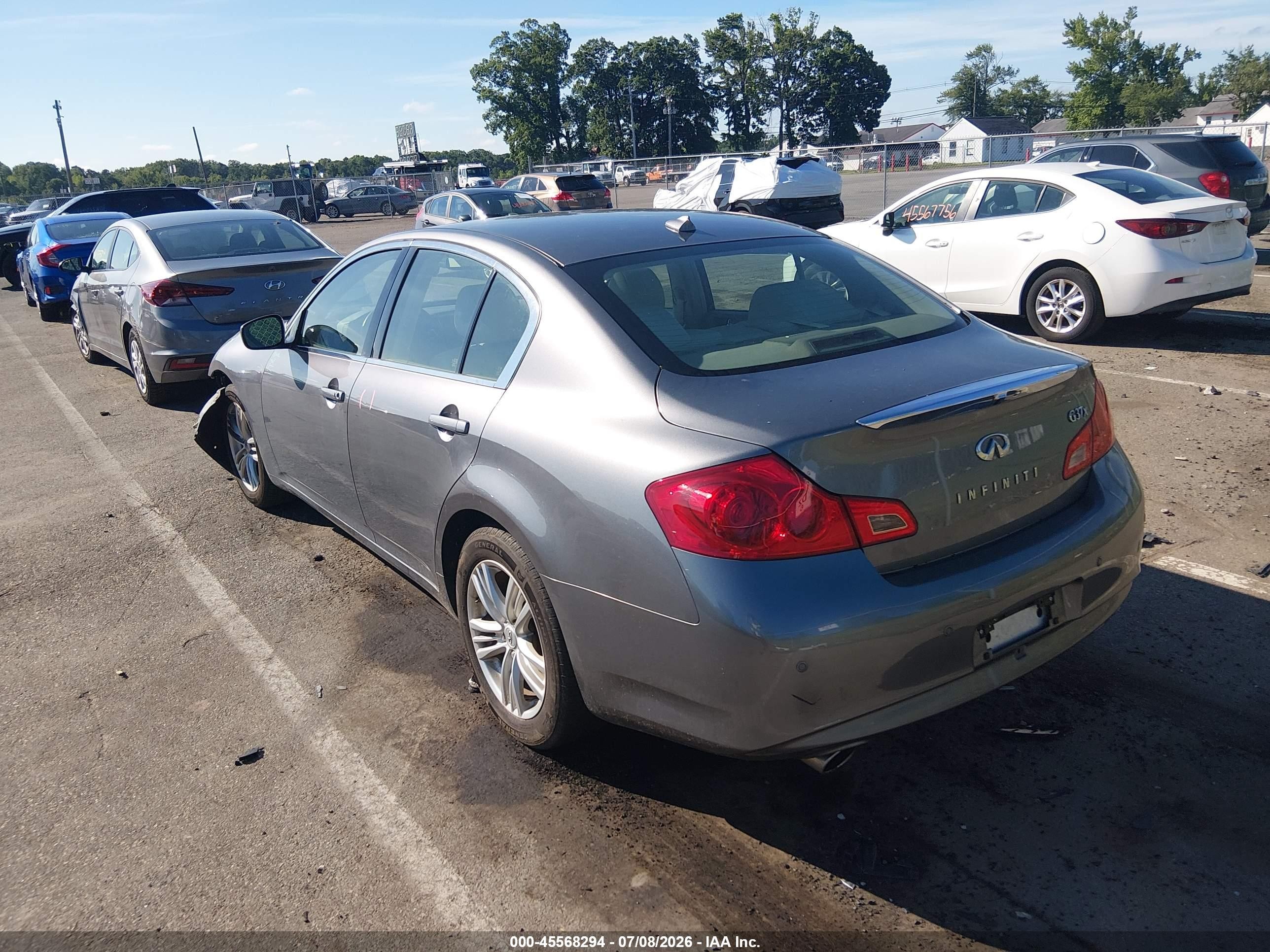 2011 Infiniti G37x   Gray vin: JN1CV6AR9BM407179