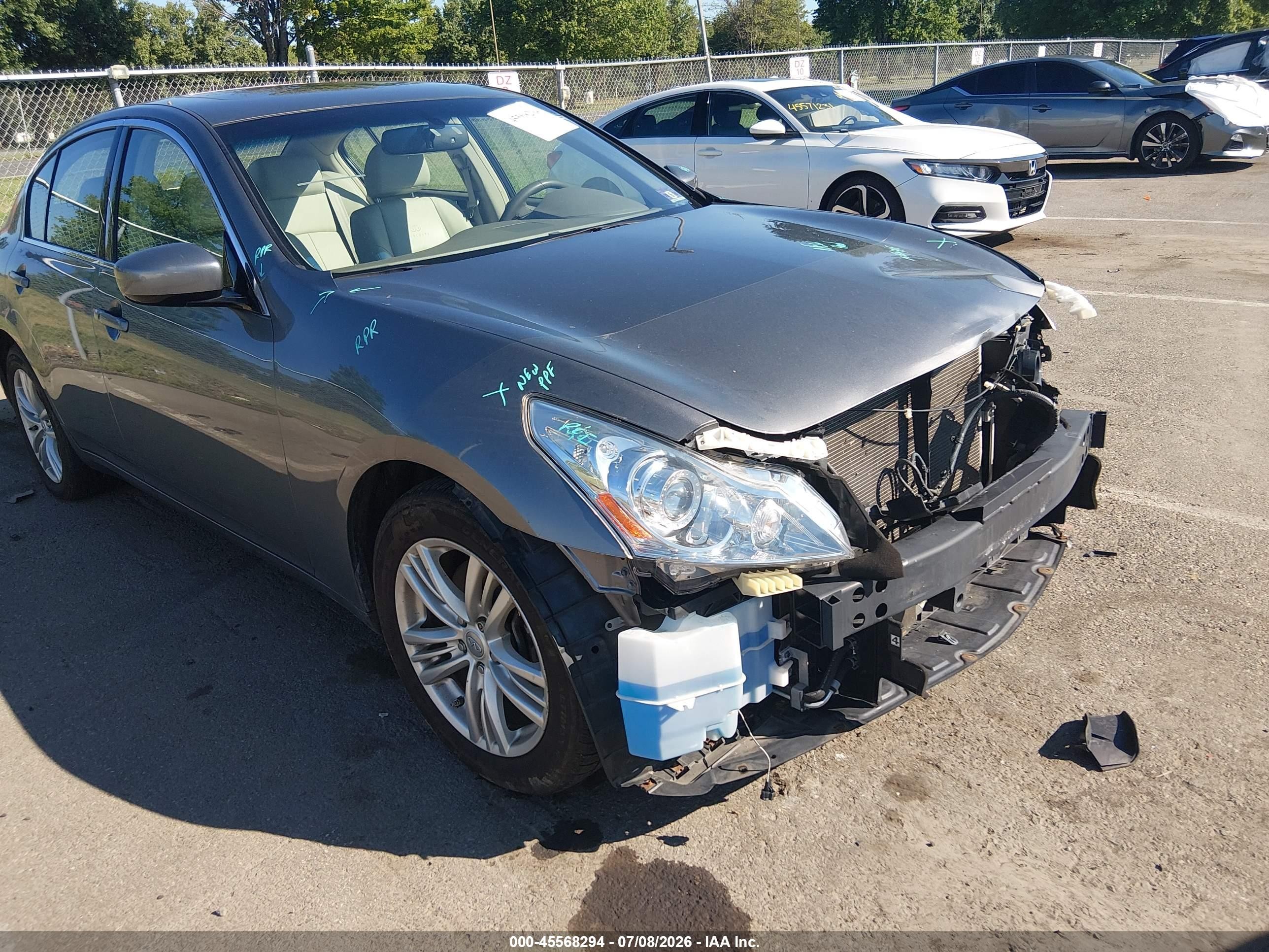 2011 Infiniti G37x   Gray vin: JN1CV6AR9BM407179
