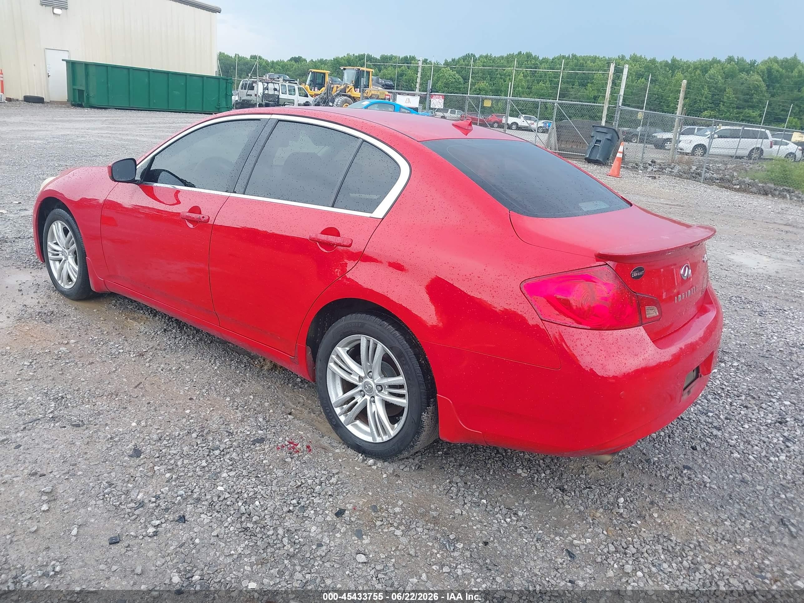 2011 Infiniti G37x   Red vin: JN1CV6AR9BM407702