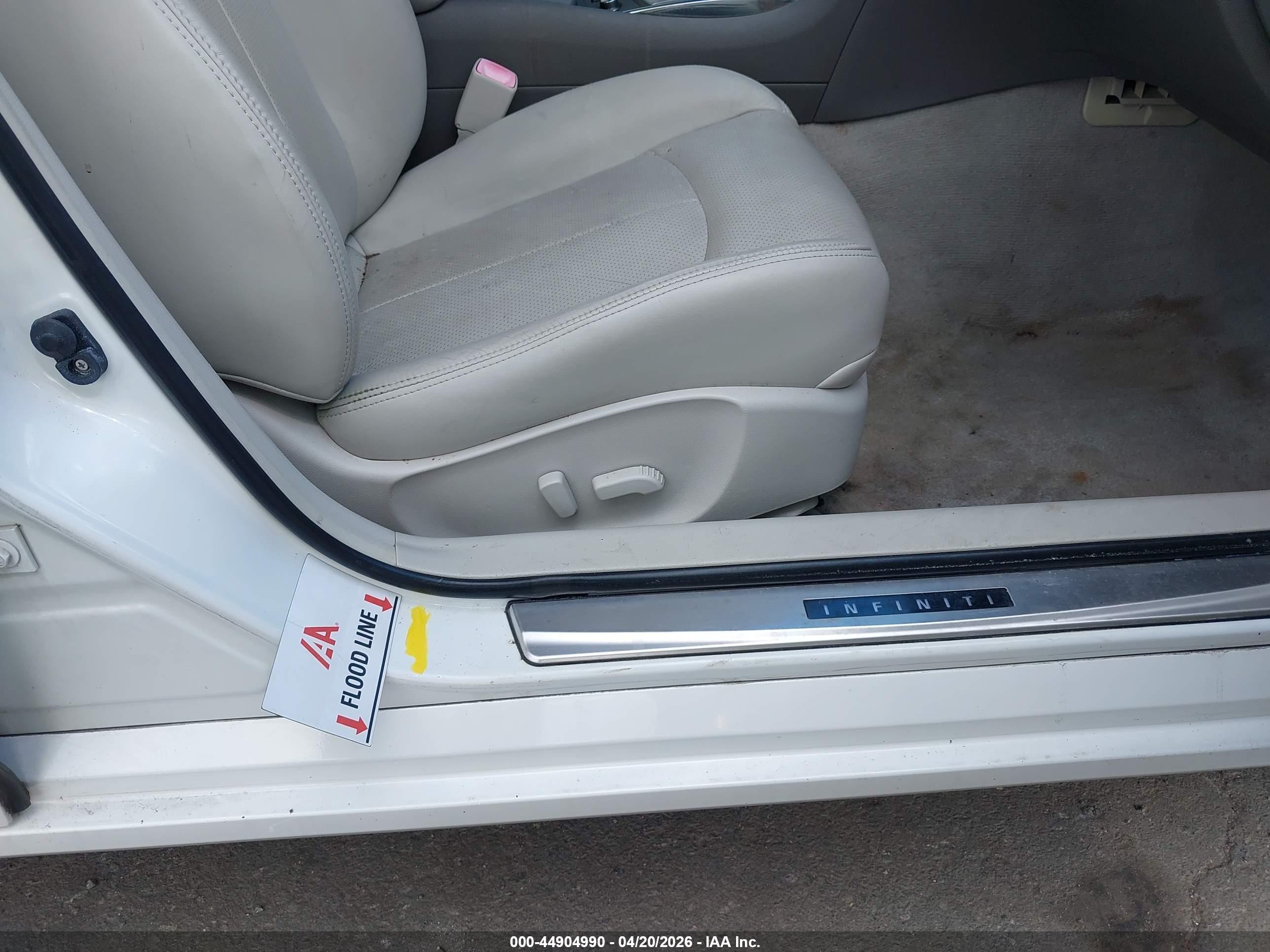 2012 Infiniti G37x   Белый vin: JN1CV6AR9CM674758