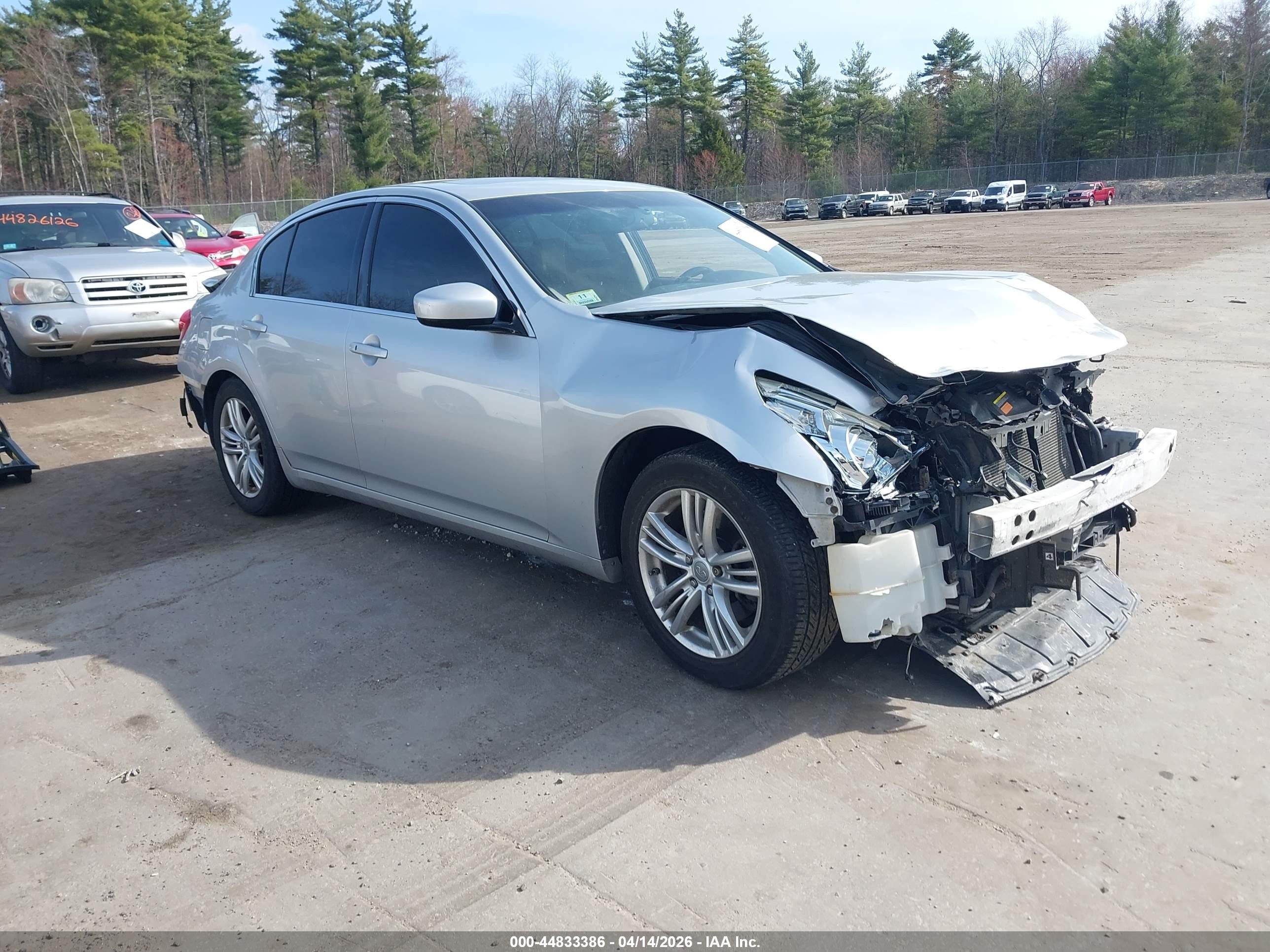 2012 Infiniti G37x   Silver vin: JN1CV6AR9CM974574