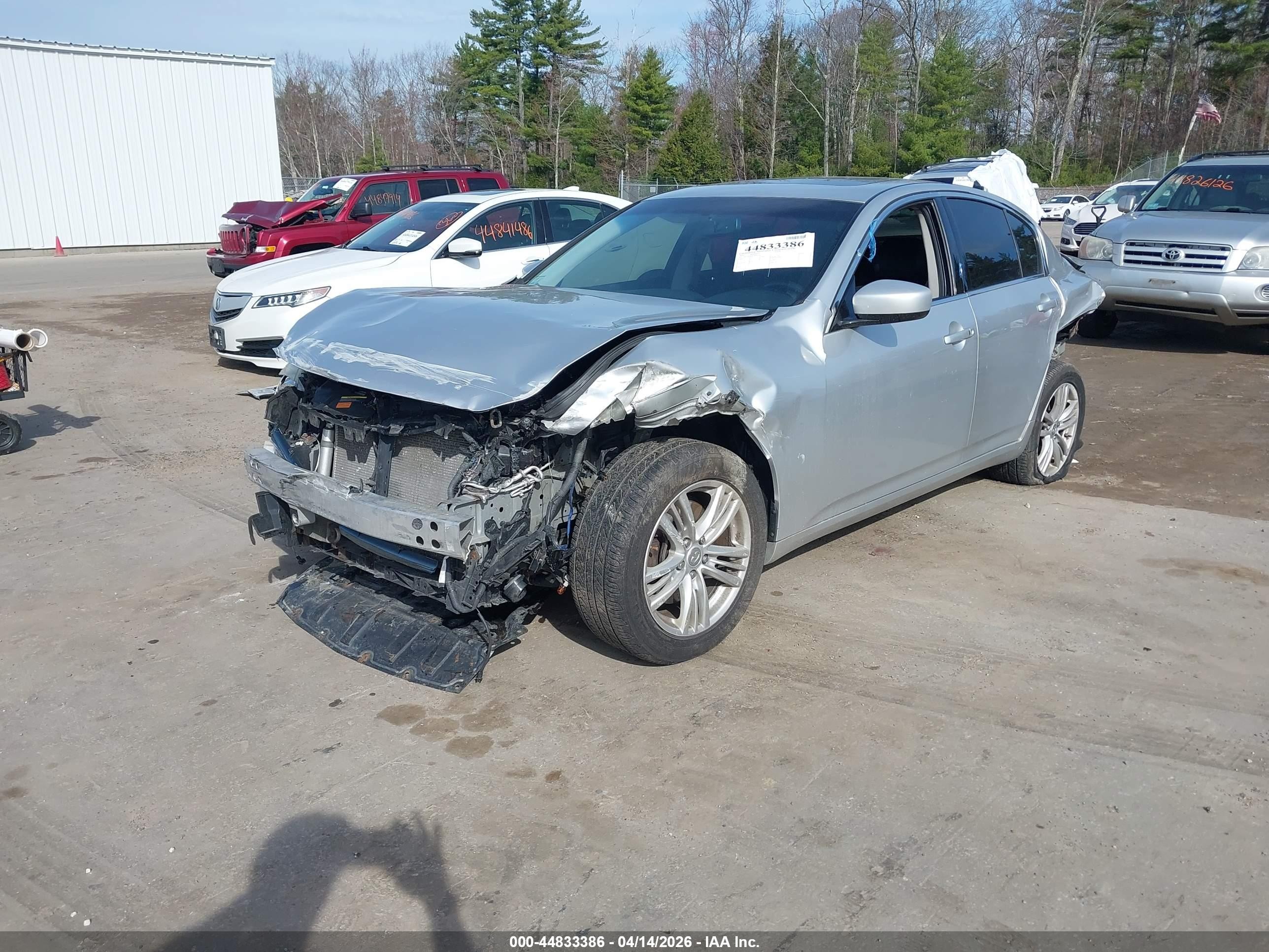 2012 Infiniti G37x   Silver vin: JN1CV6AR9CM974574