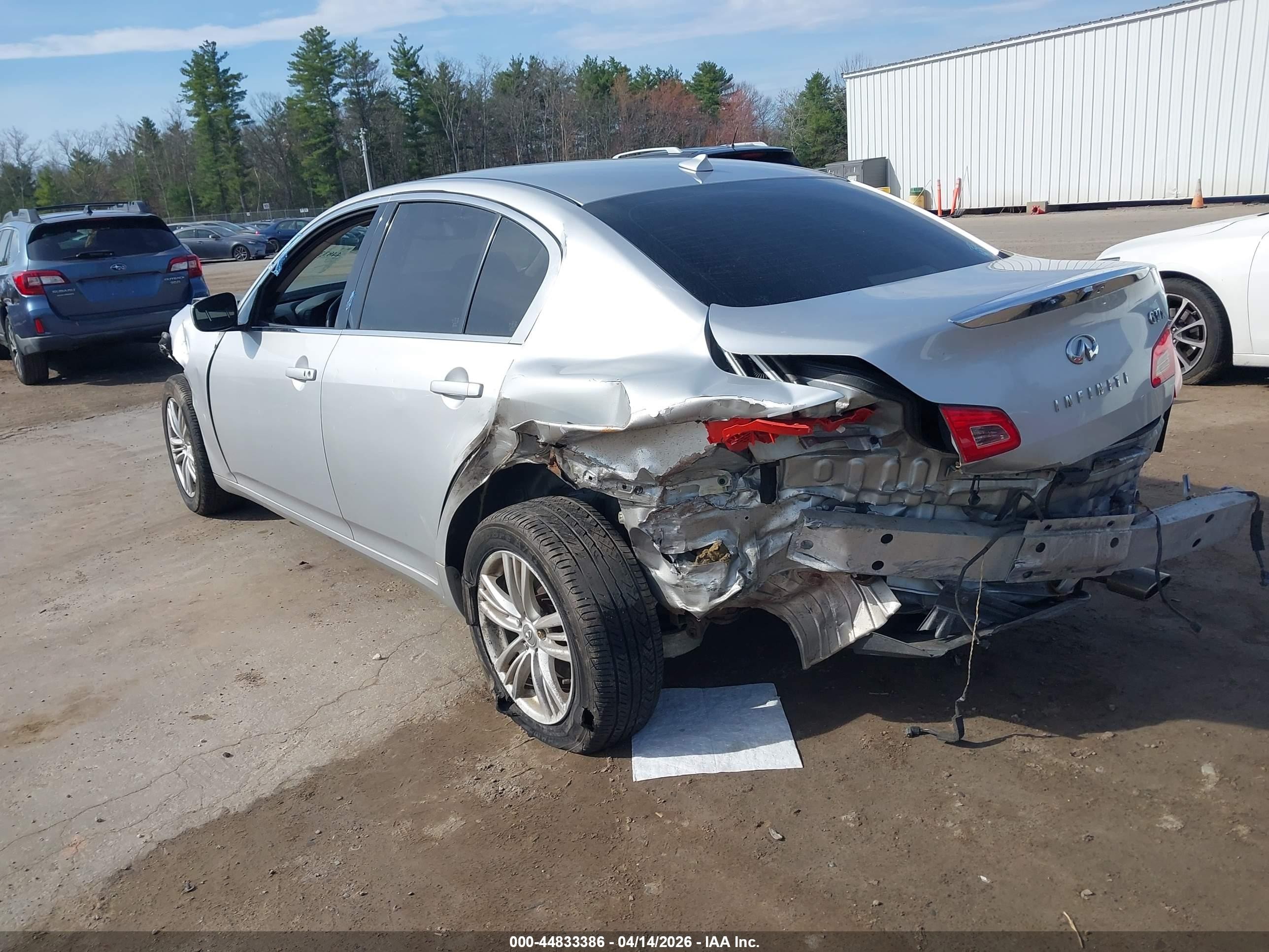 2012 Infiniti G37x   Silver vin: JN1CV6AR9CM974574