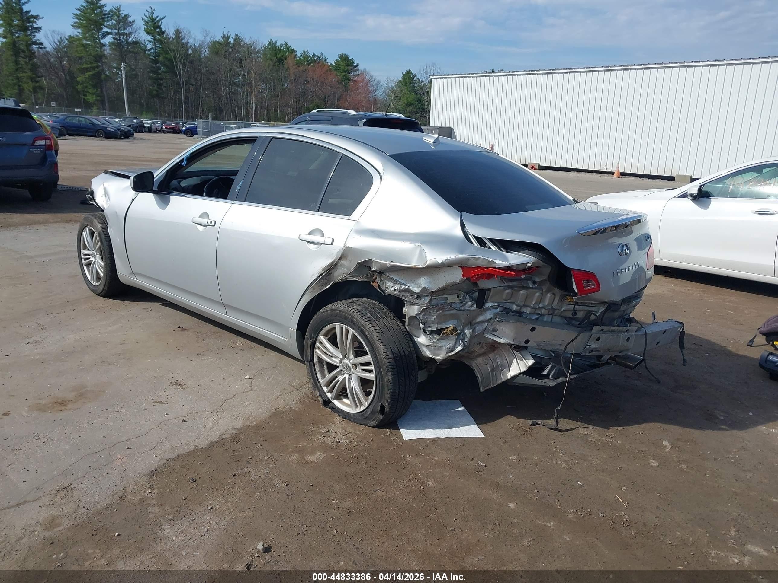 2012 Infiniti G37x   Silver vin: JN1CV6AR9CM974574