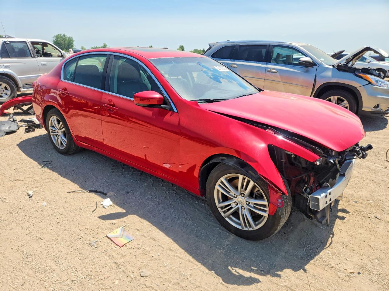 2013 Infiniti G37 Sedan X Red vin: JN1CV6AR9DM350632