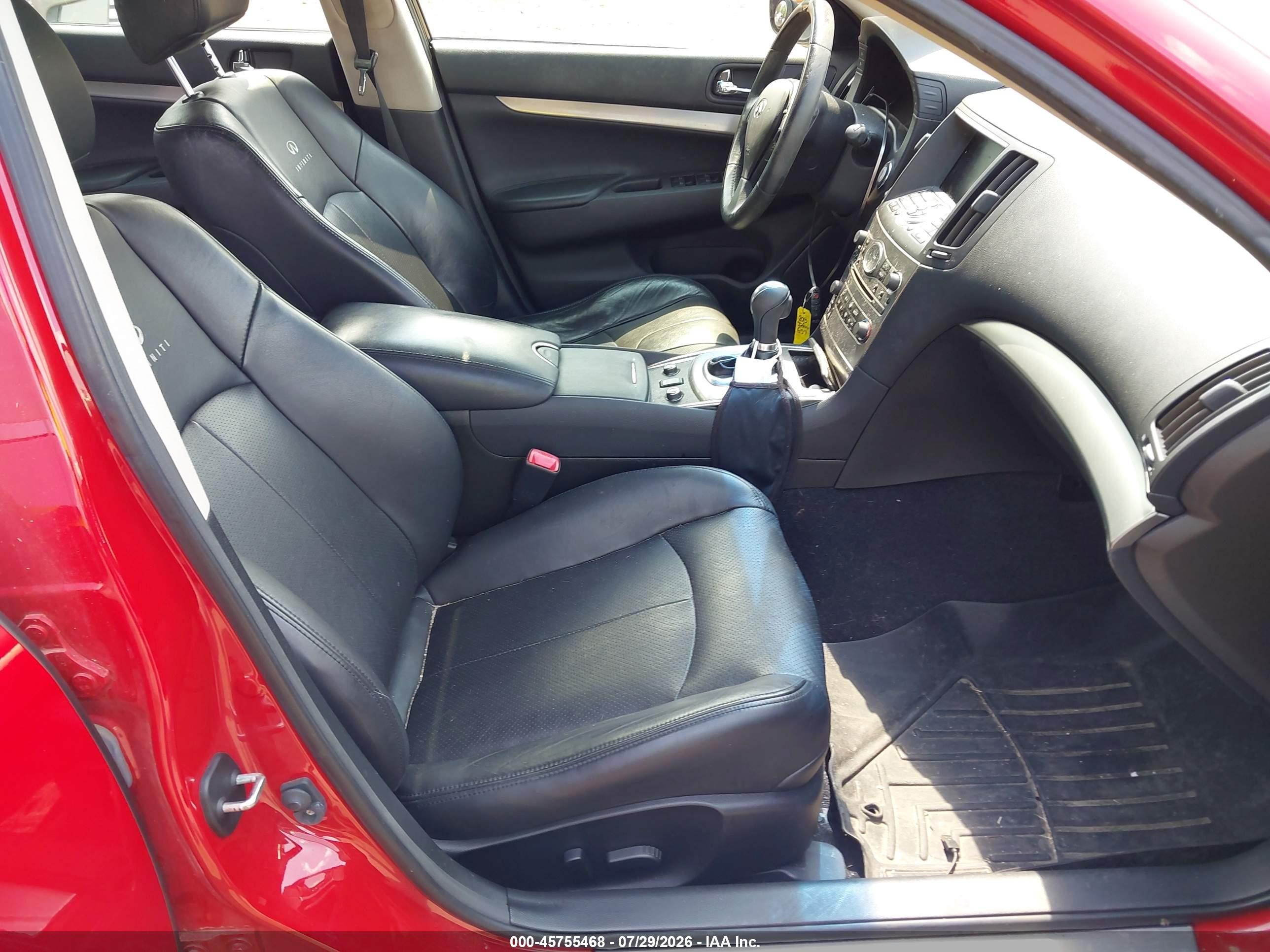 2013 Infiniti G37x Красный vin: JN1CV6AR9DM352154