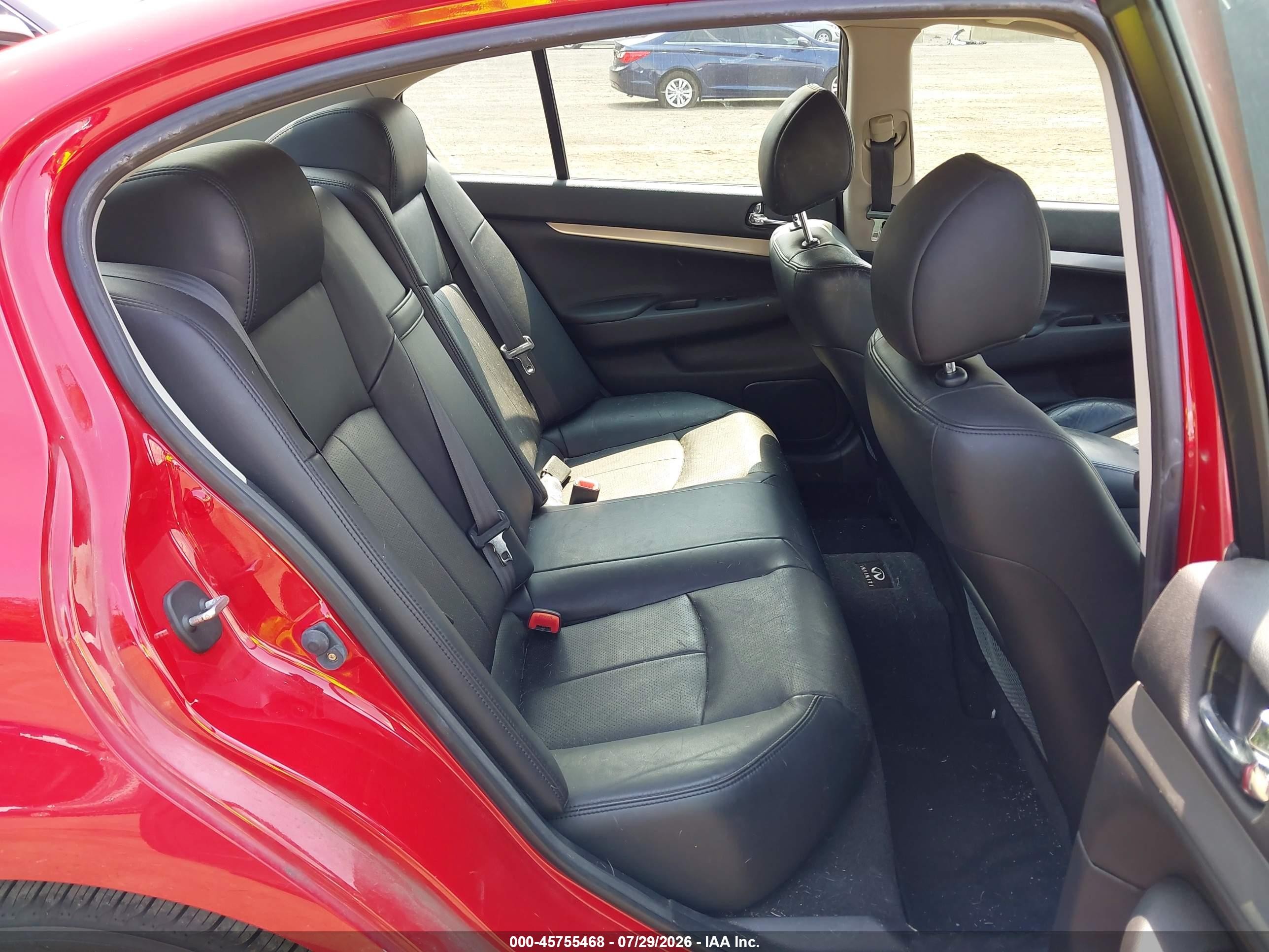 2013 Infiniti G37x Красный vin: JN1CV6AR9DM352154
