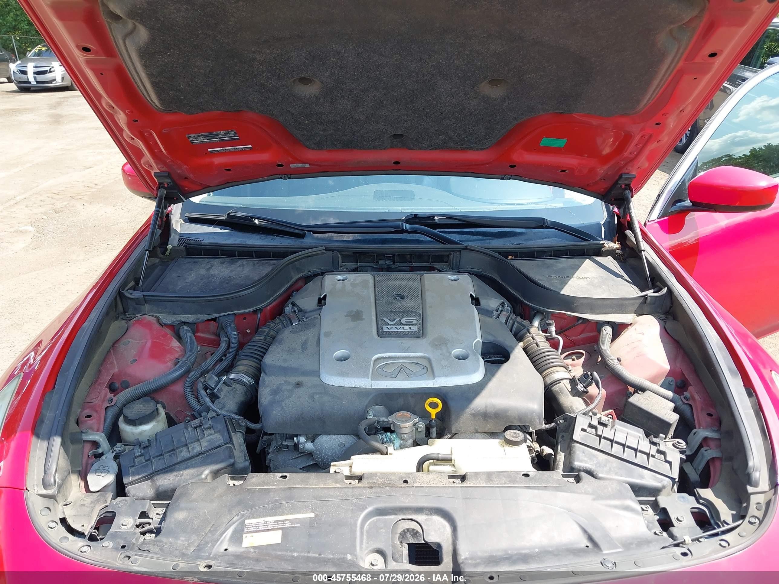 2013 Infiniti G37x Красный vin: JN1CV6AR9DM352154