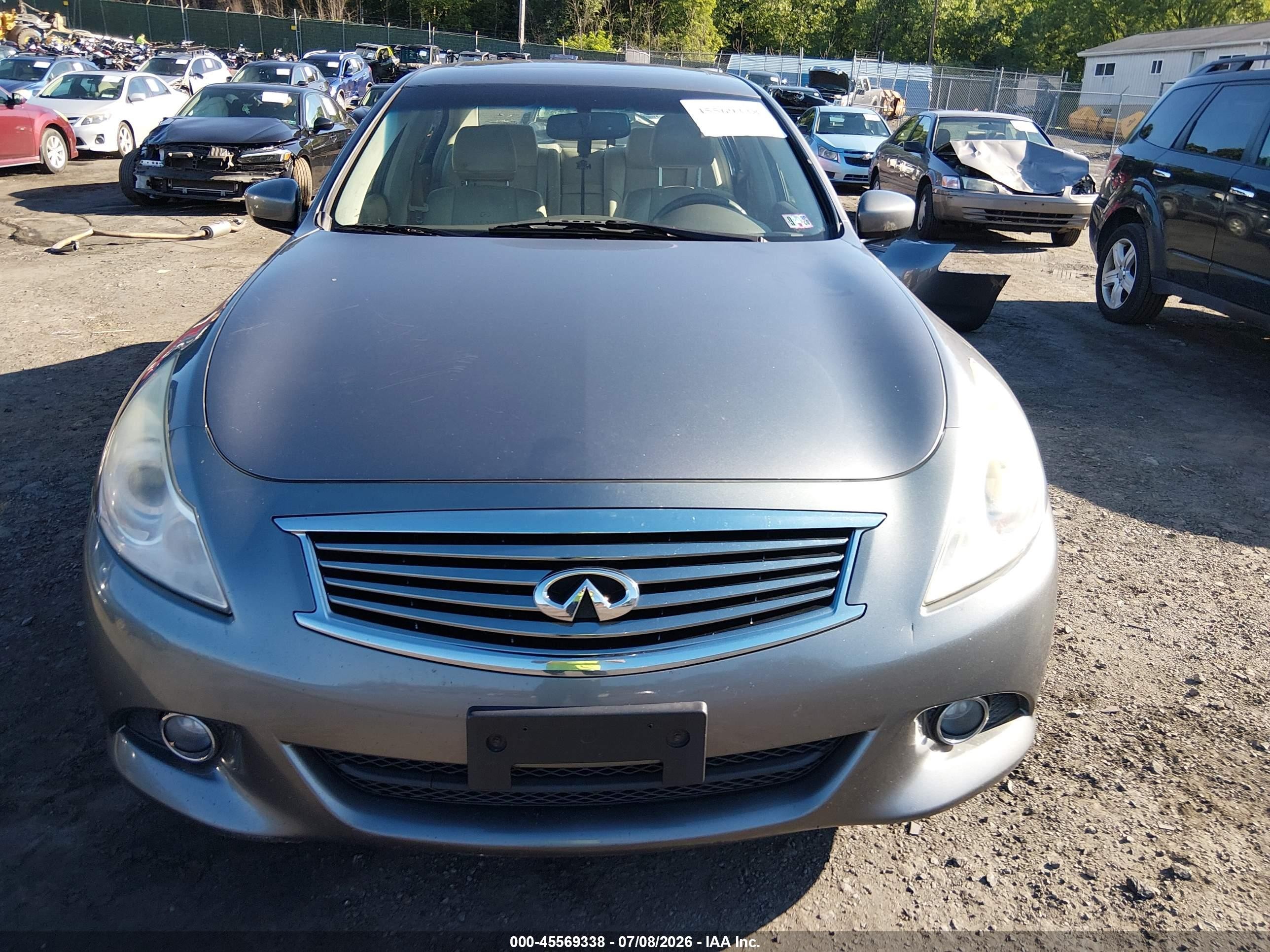 2013 Infiniti G37x   Gray vin: JN1CV6AR9DM757589