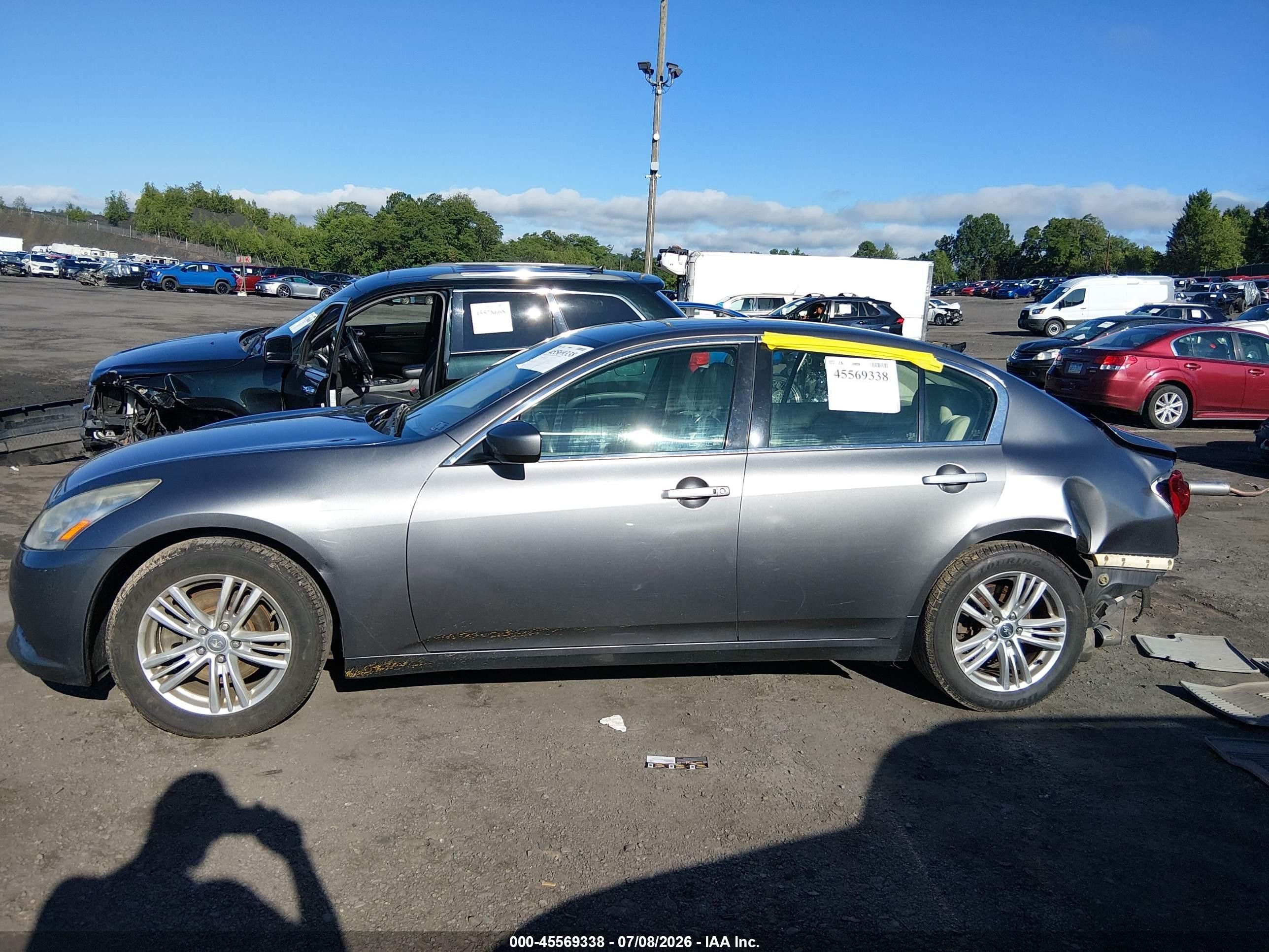 2013 Infiniti G37x   Gray vin: JN1CV6AR9DM757589