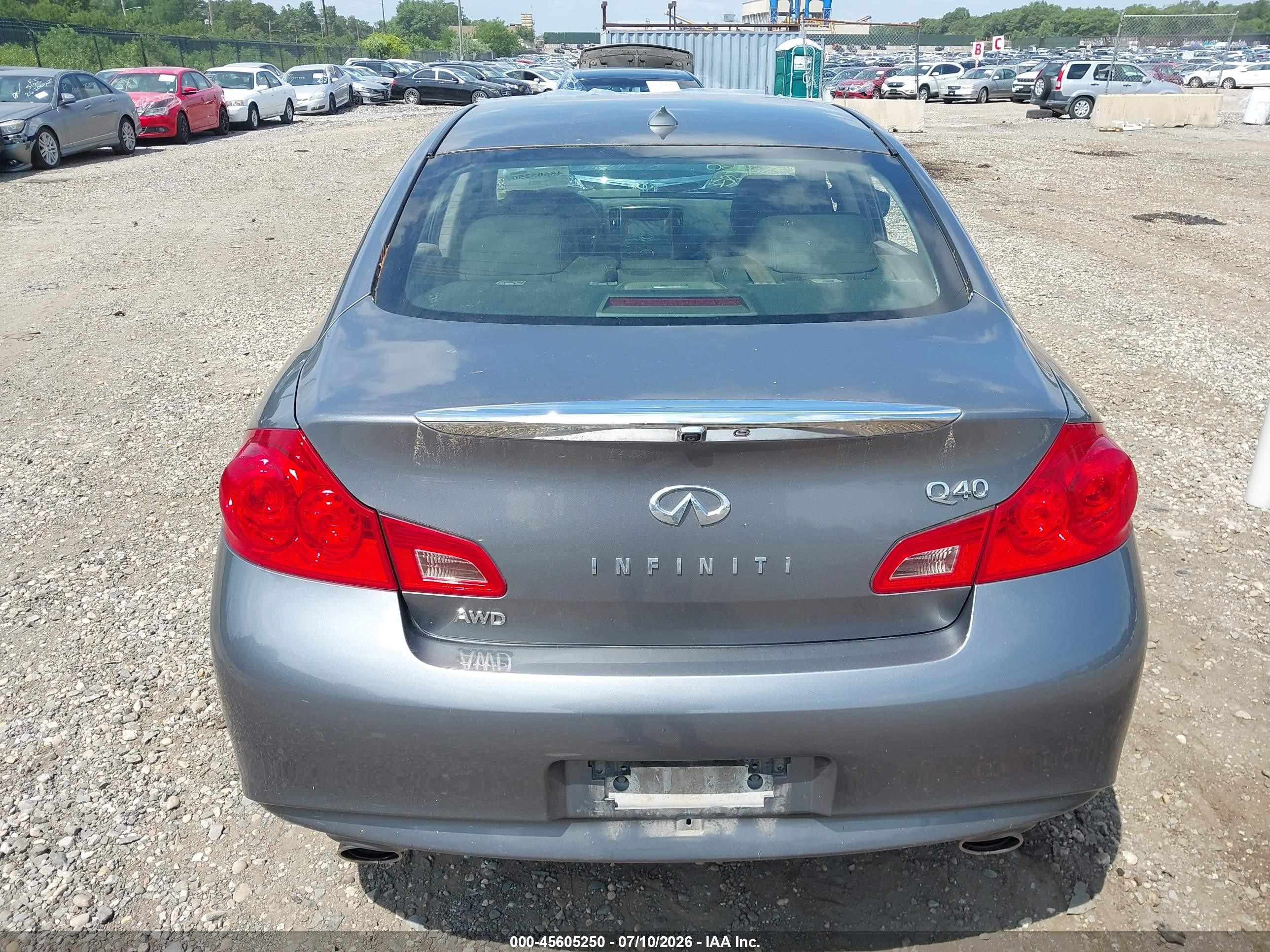 2015 Infiniti Q40   Gray vin: JN1CV6AR9FM523519