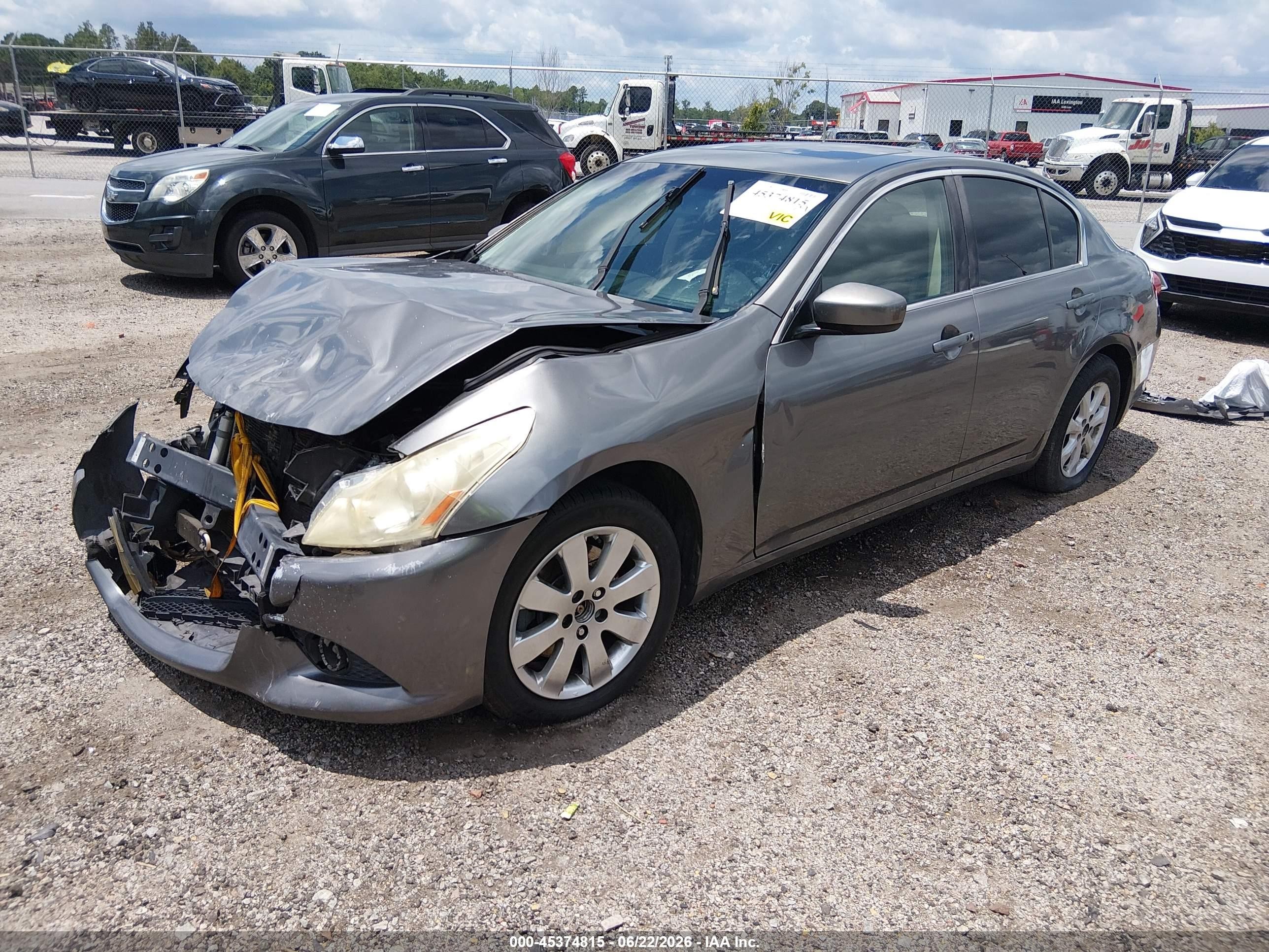 2010 Infiniti G37x   Gray vin: JN1CV6ARXAM461055