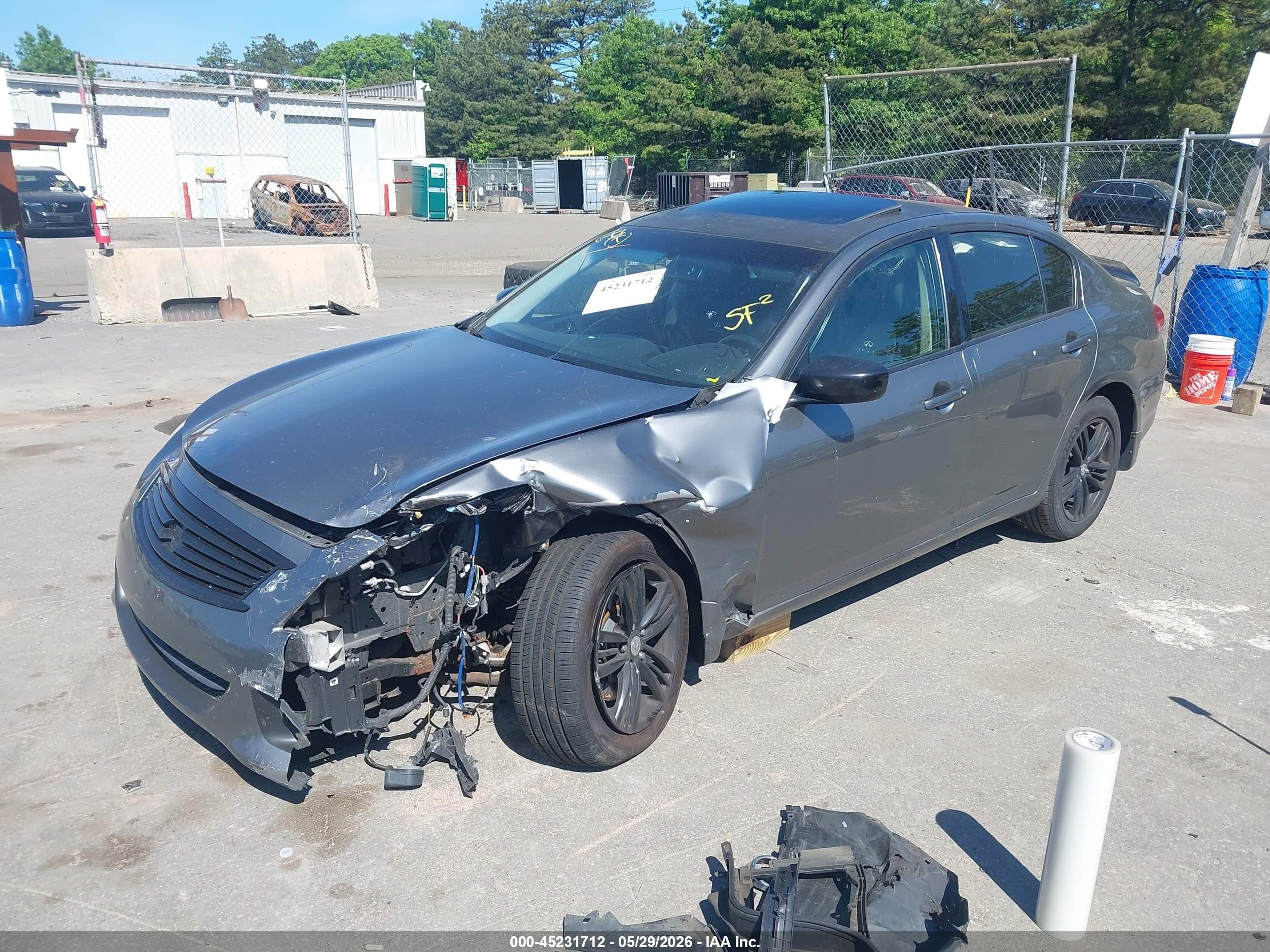 2012 Infiniti G37x   Gray vin: JN1CV6ARXCM679600