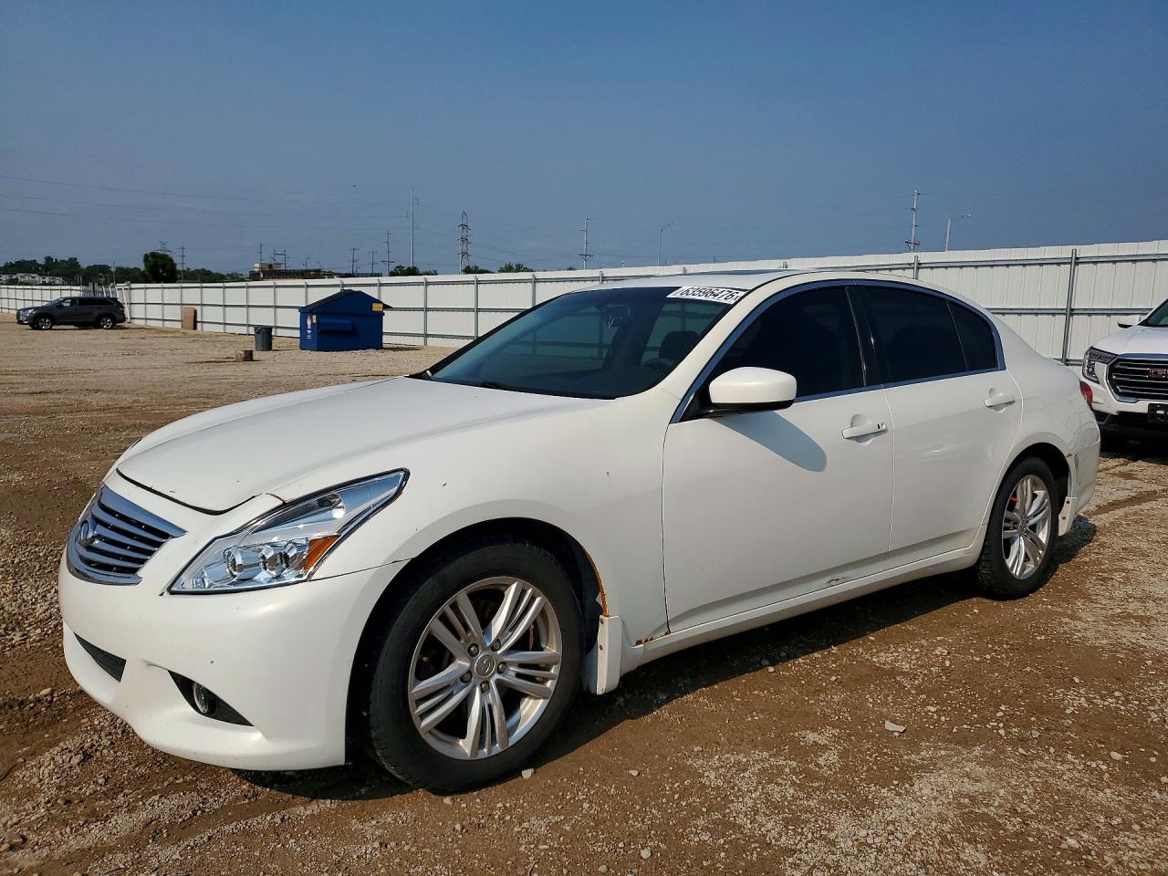 2012 Infiniti G37 Sedan X Белый vin: JN1CV6ARXCM970016