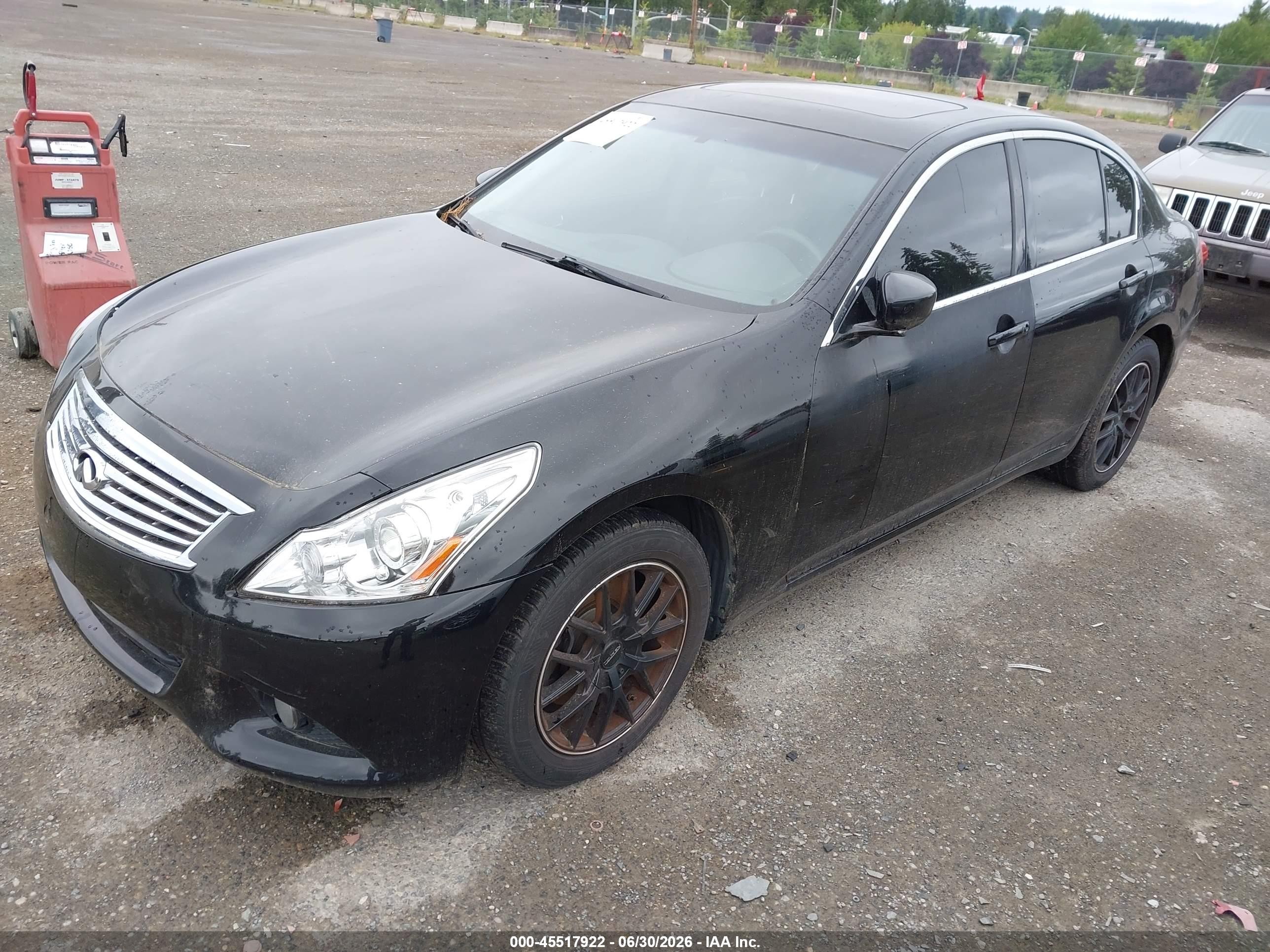 2012 Infiniti G37x   Black vin: JN1CV6ARXCM974776