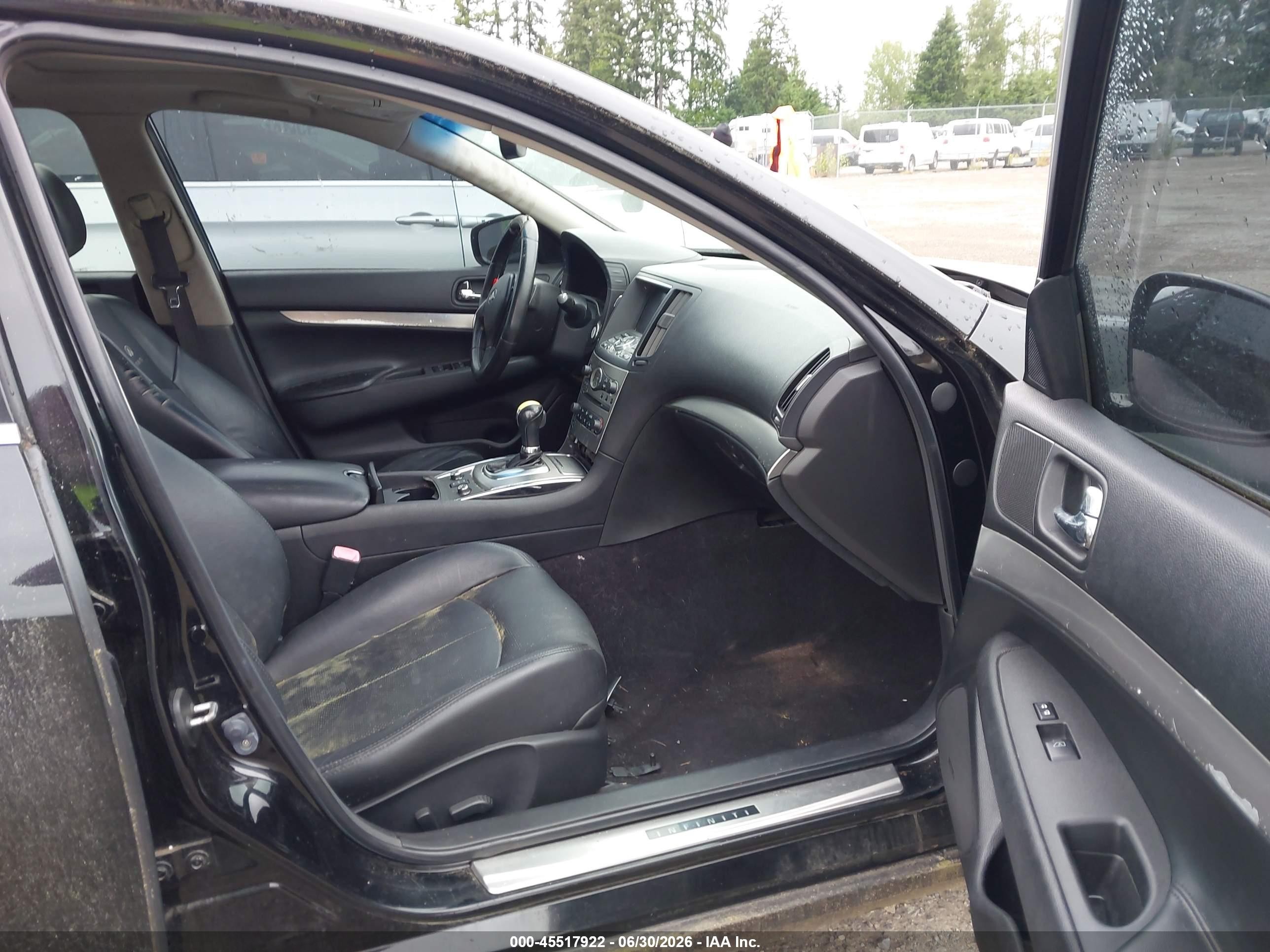 2012 Infiniti G37x   Black vin: JN1CV6ARXCM974776