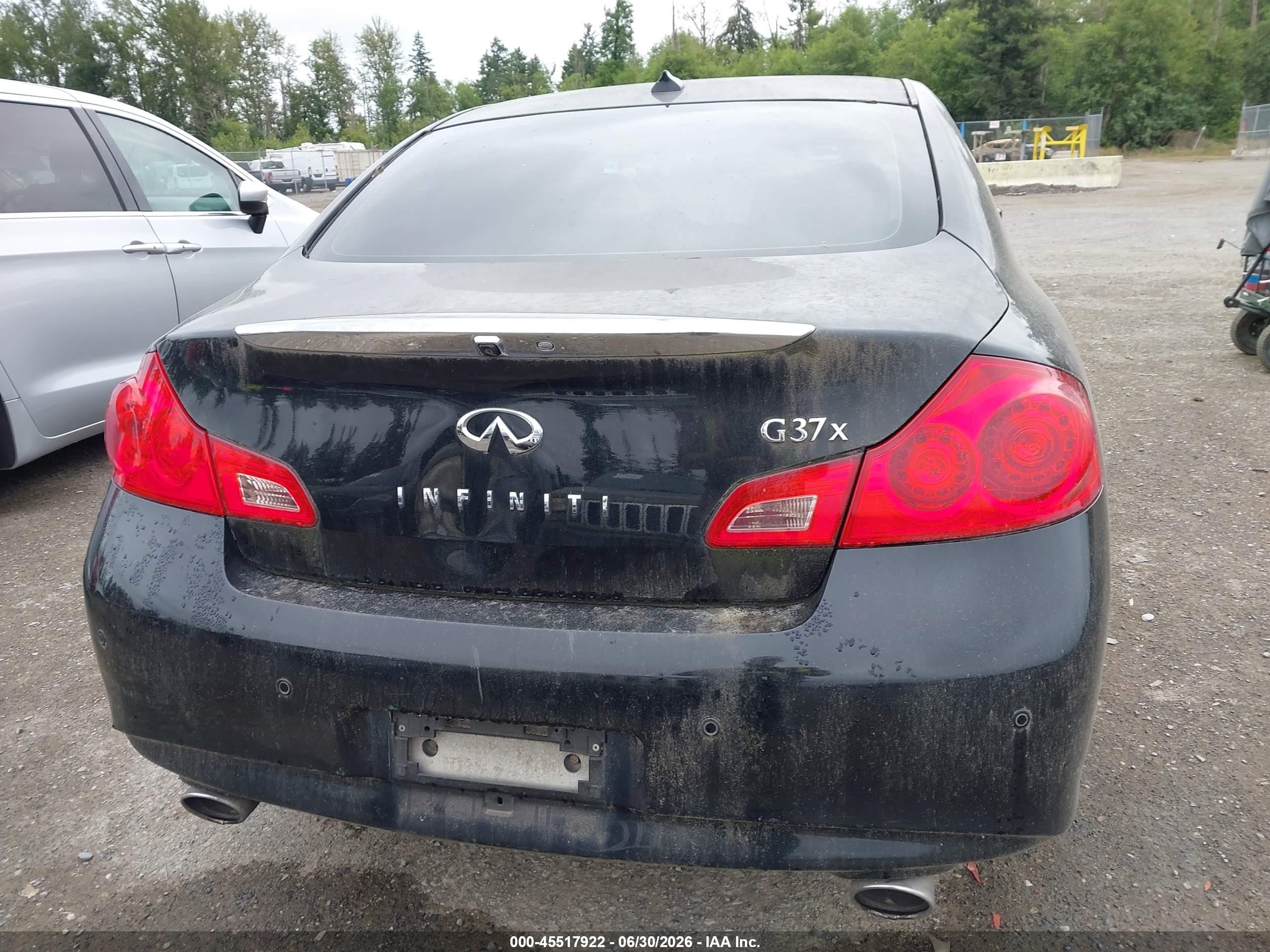 2012 Infiniti G37x   Black vin: JN1CV6ARXCM974776