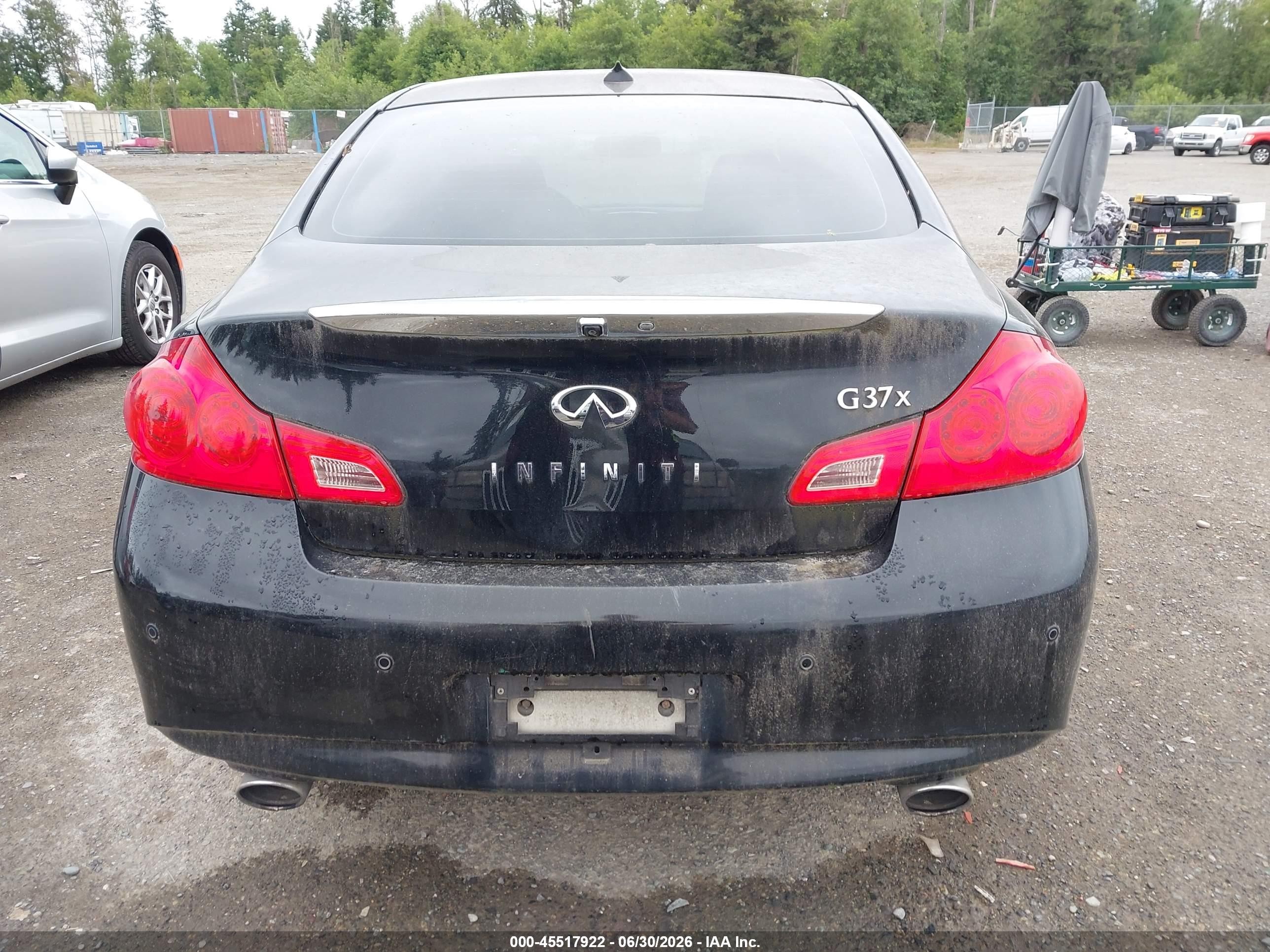 2012 Infiniti G37x   Black vin: JN1CV6ARXCM974776
