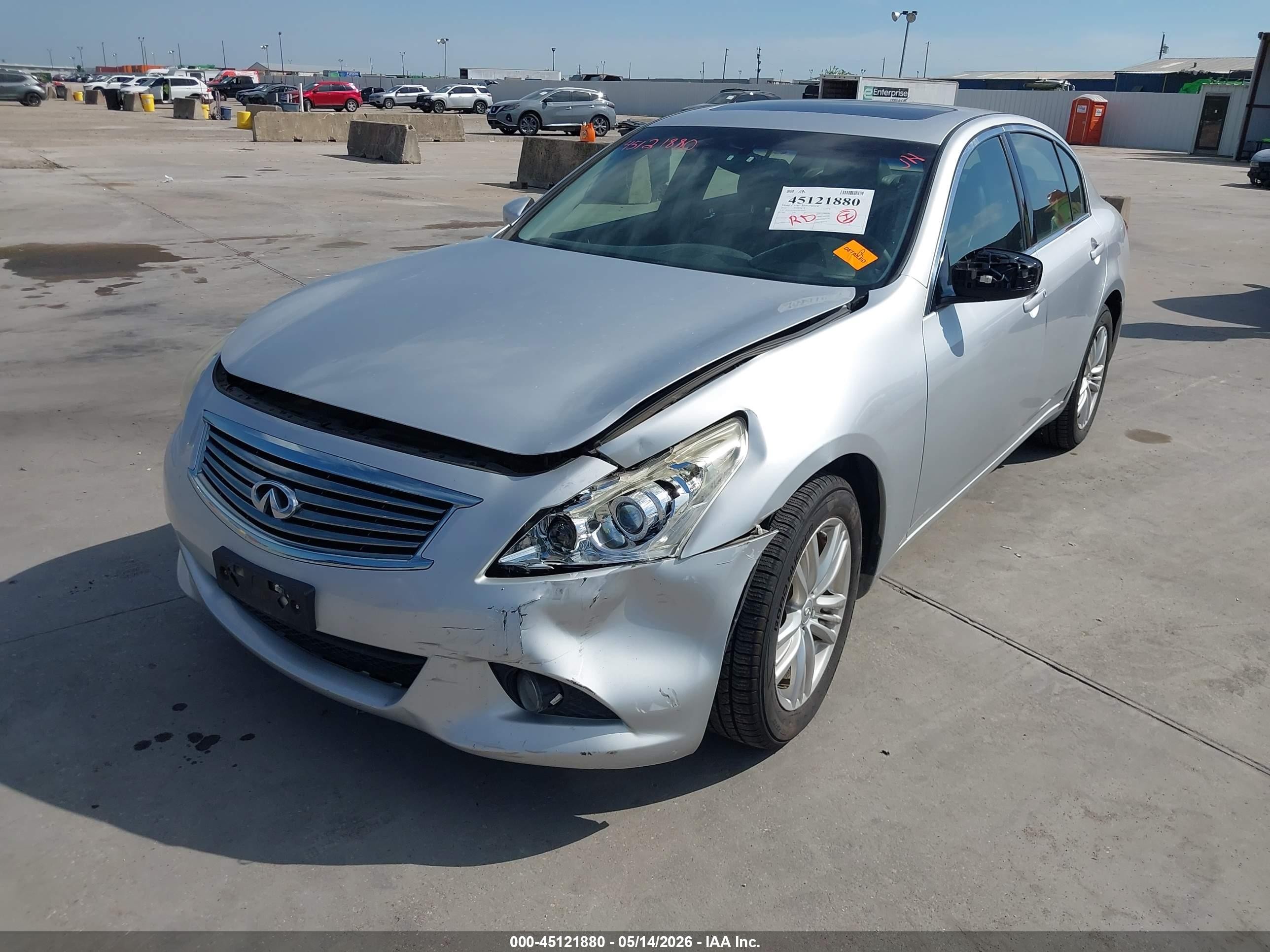 2012 Infiniti G37x   Серебряный vin: JN1CV6ARXCM976351