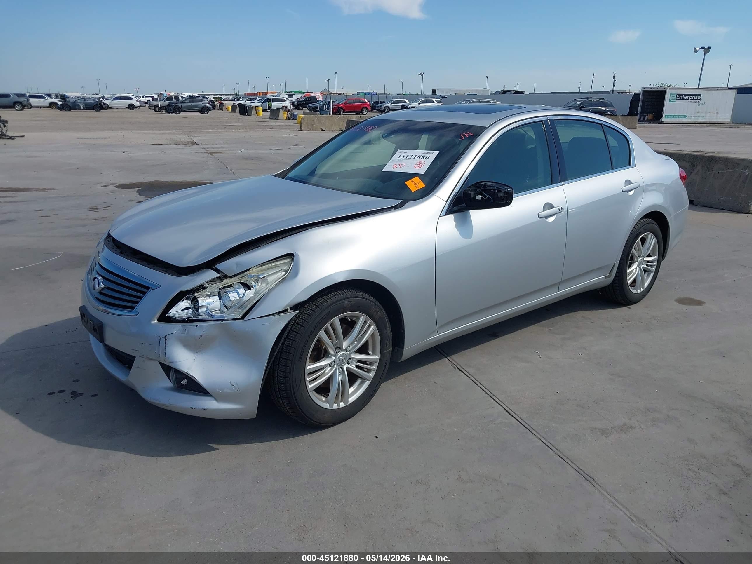 2012 Infiniti G37x   Серебряный vin: JN1CV6ARXCM976351