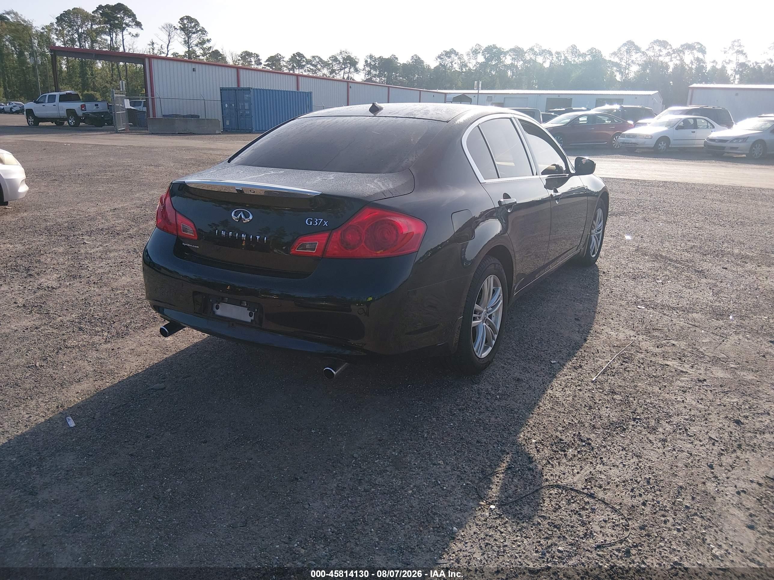 2012 Infiniti G37x Black vin: JN1CV6ARXCM978049