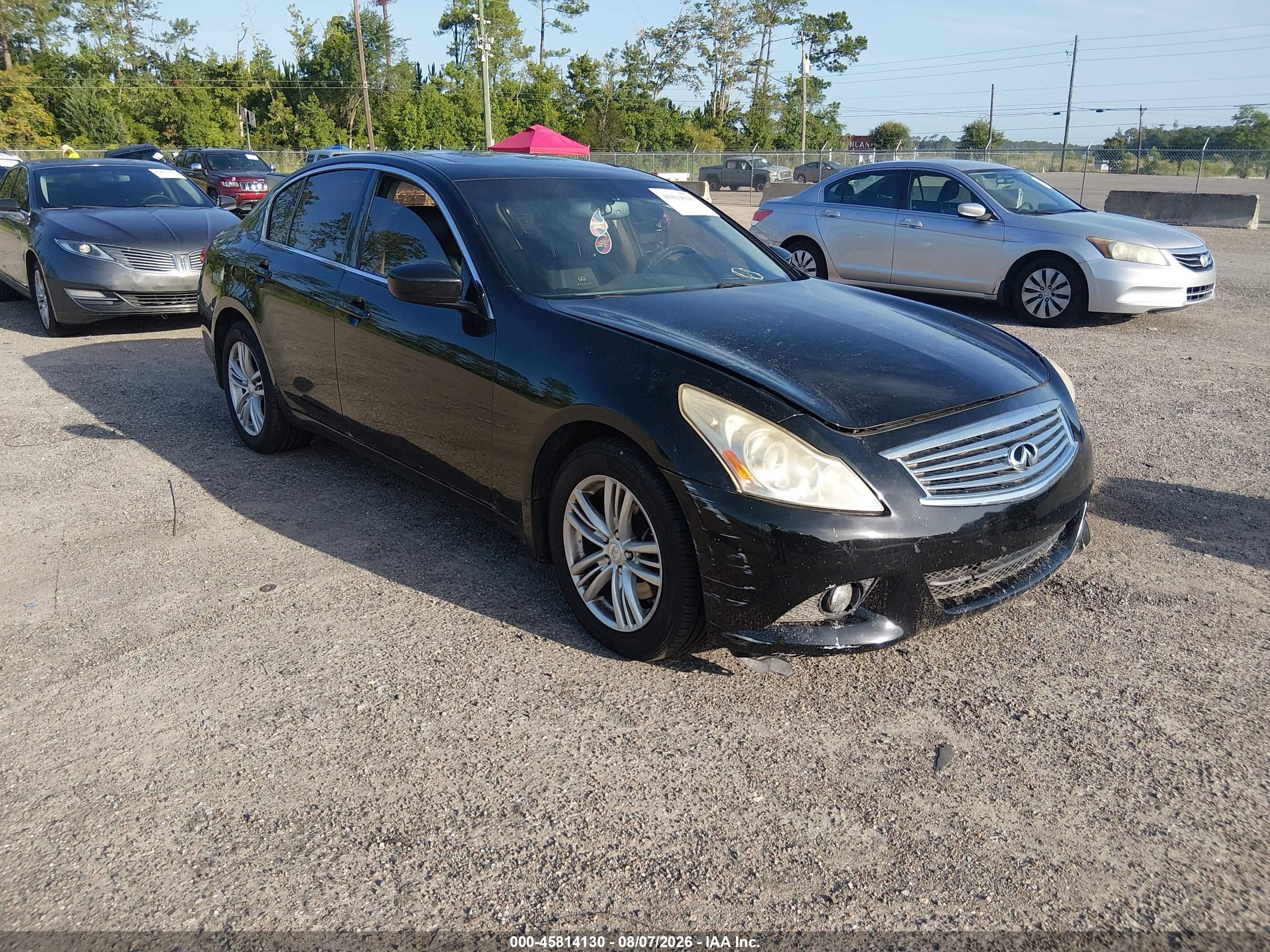 2012 Infiniti G37x Black vin: JN1CV6ARXCM978049