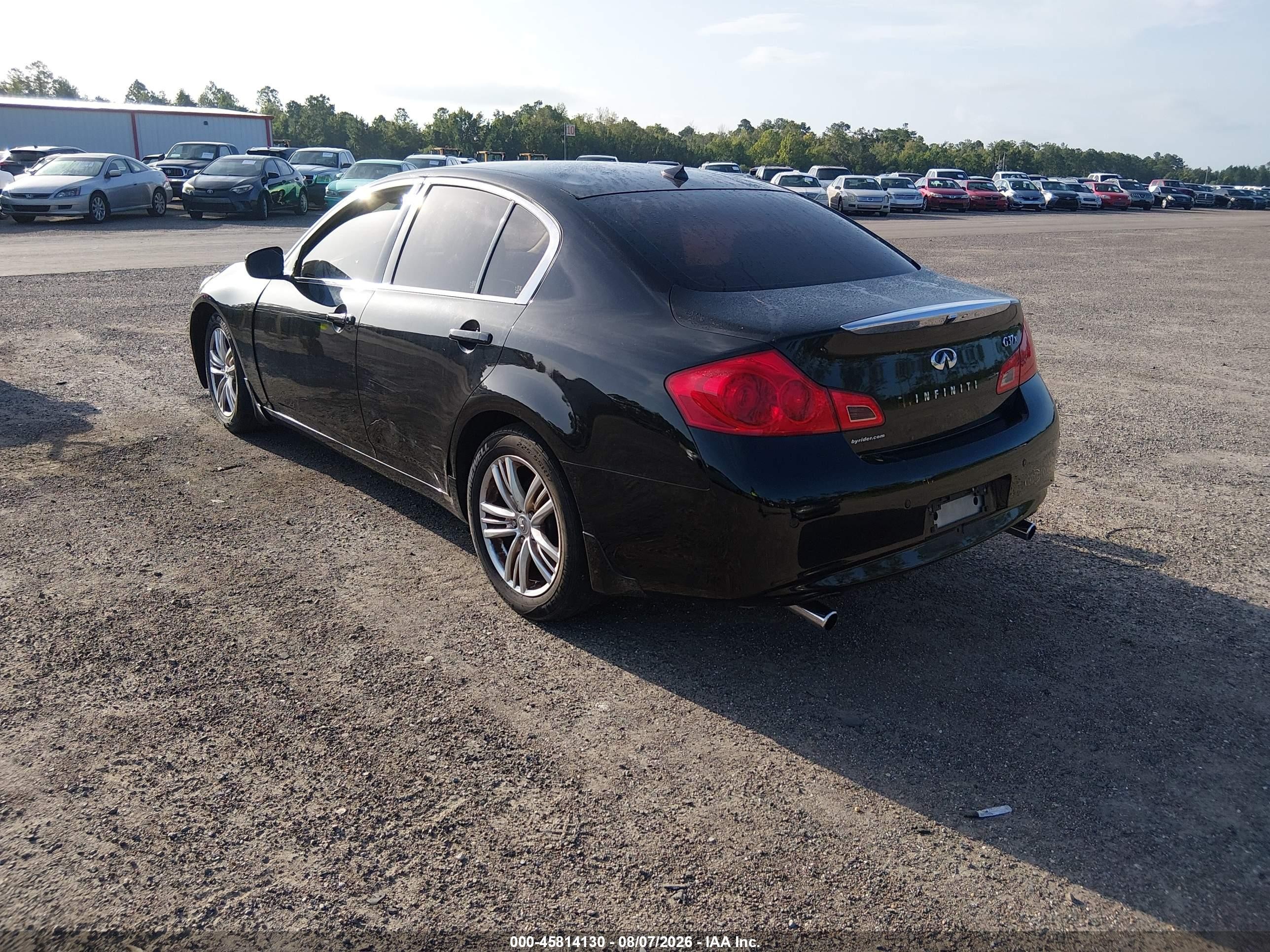 2012 Infiniti G37x Black vin: JN1CV6ARXCM978049