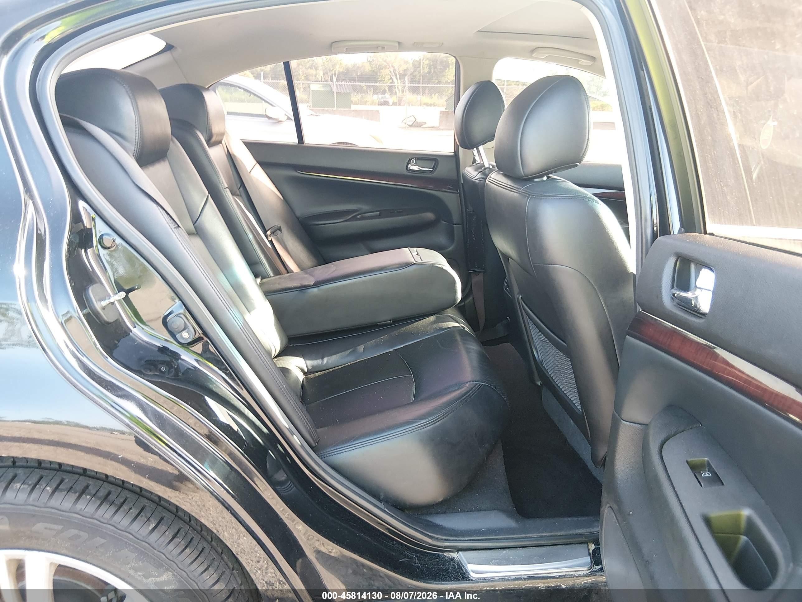 2012 Infiniti G37x Black vin: JN1CV6ARXCM978049