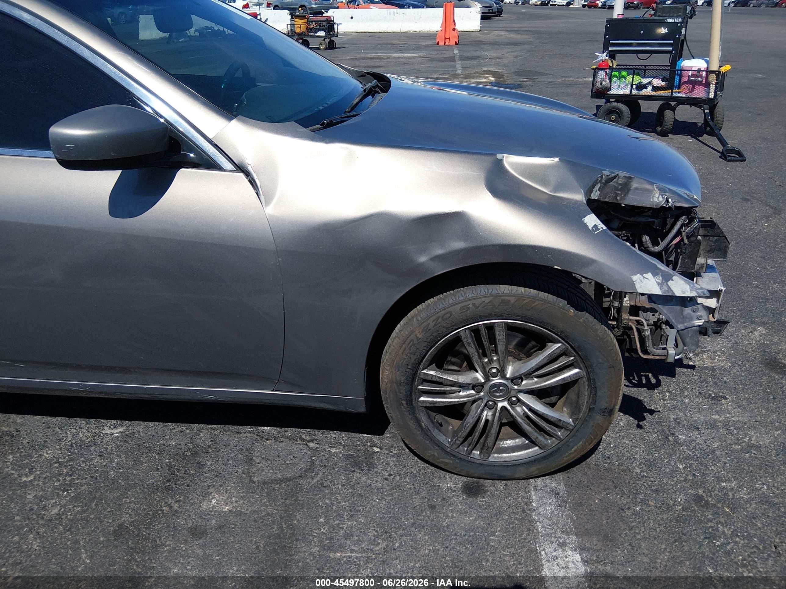 2013 Infiniti G37x   Gray vin: JN1CV6ARXDM353488
