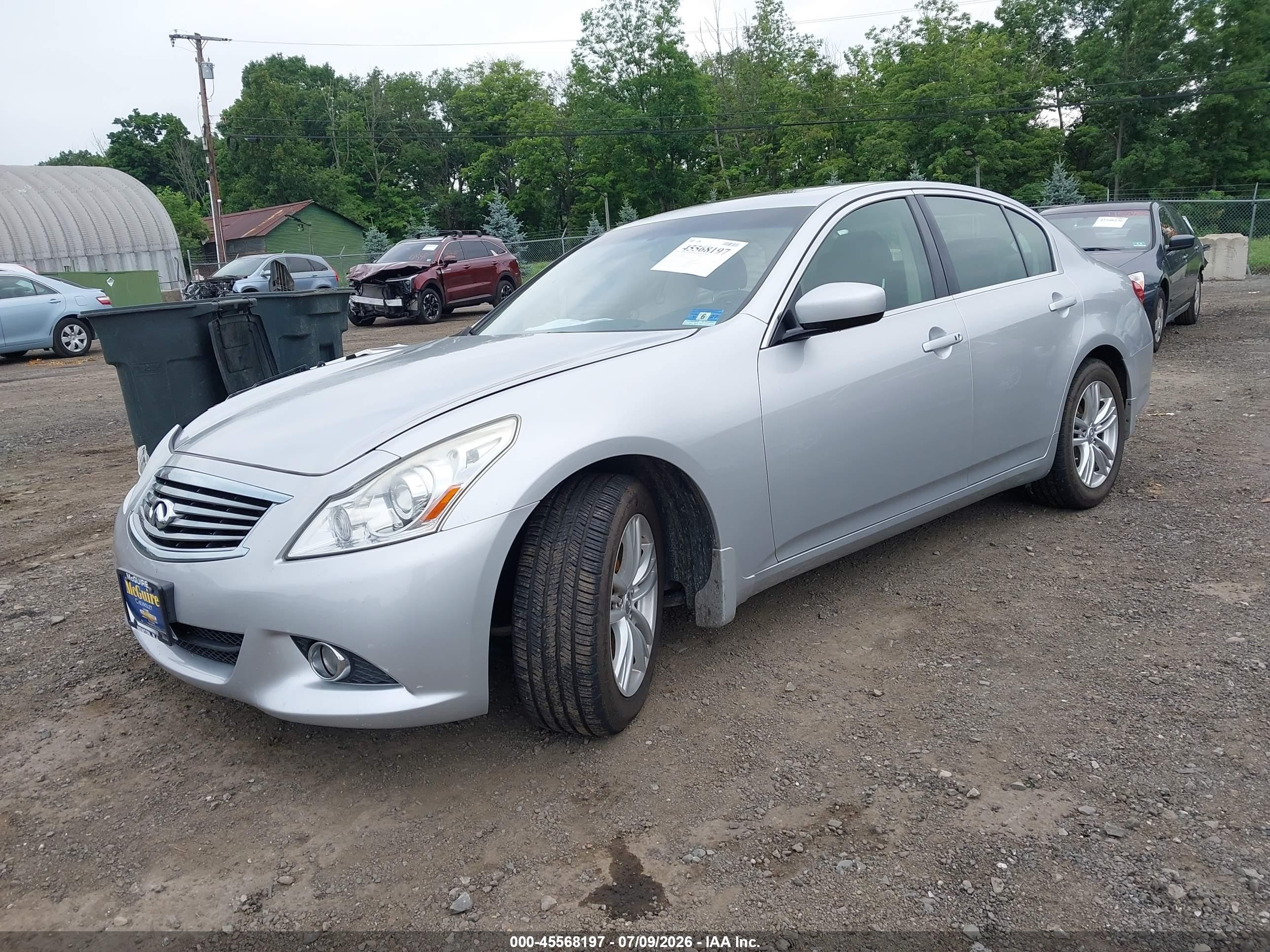 2013 Infiniti G37x   Silver vin: JN1CV6ARXDM769265