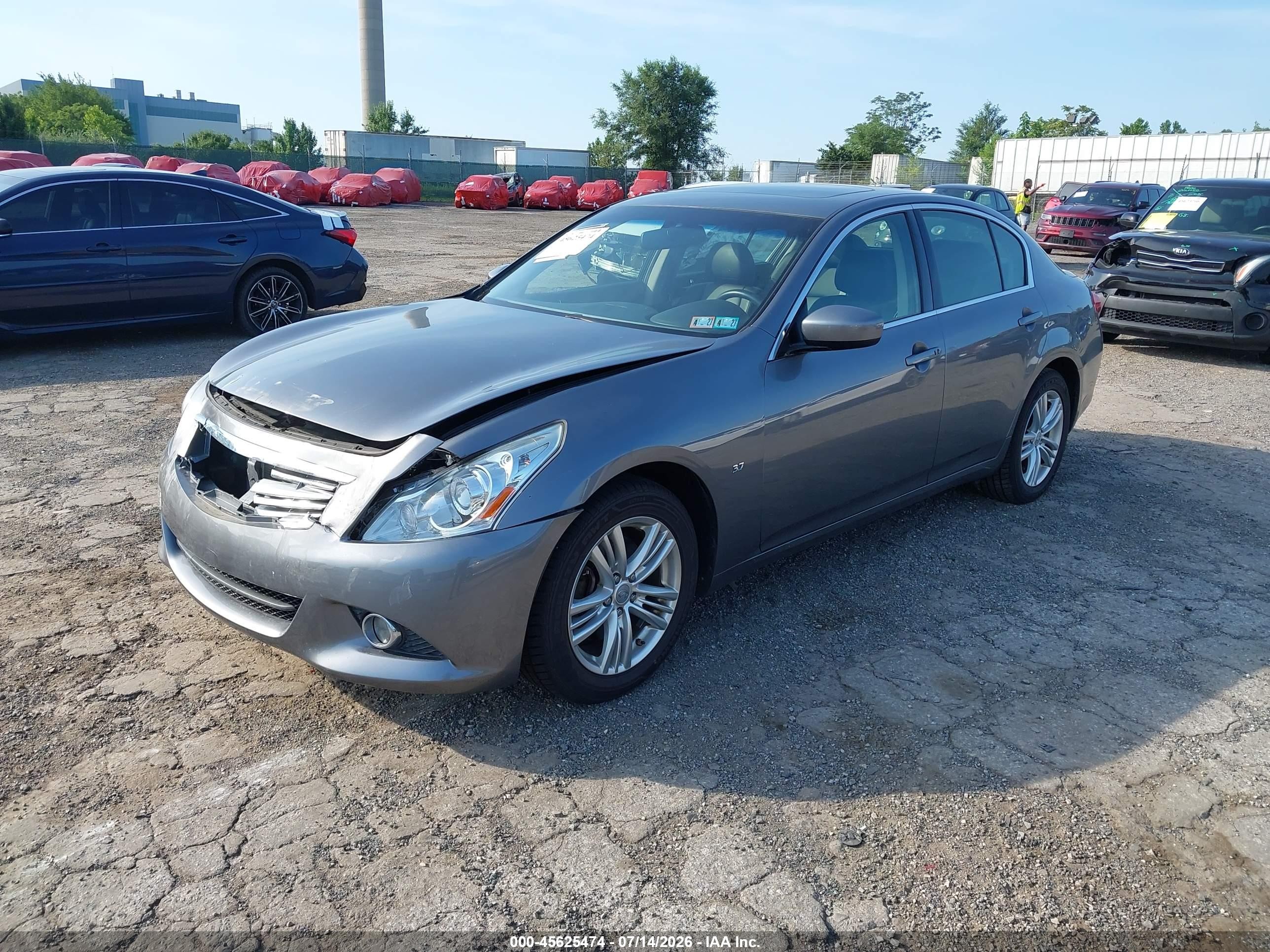 2015 Infiniti Q40   Gray vin: JN1CV6ARXFM523044