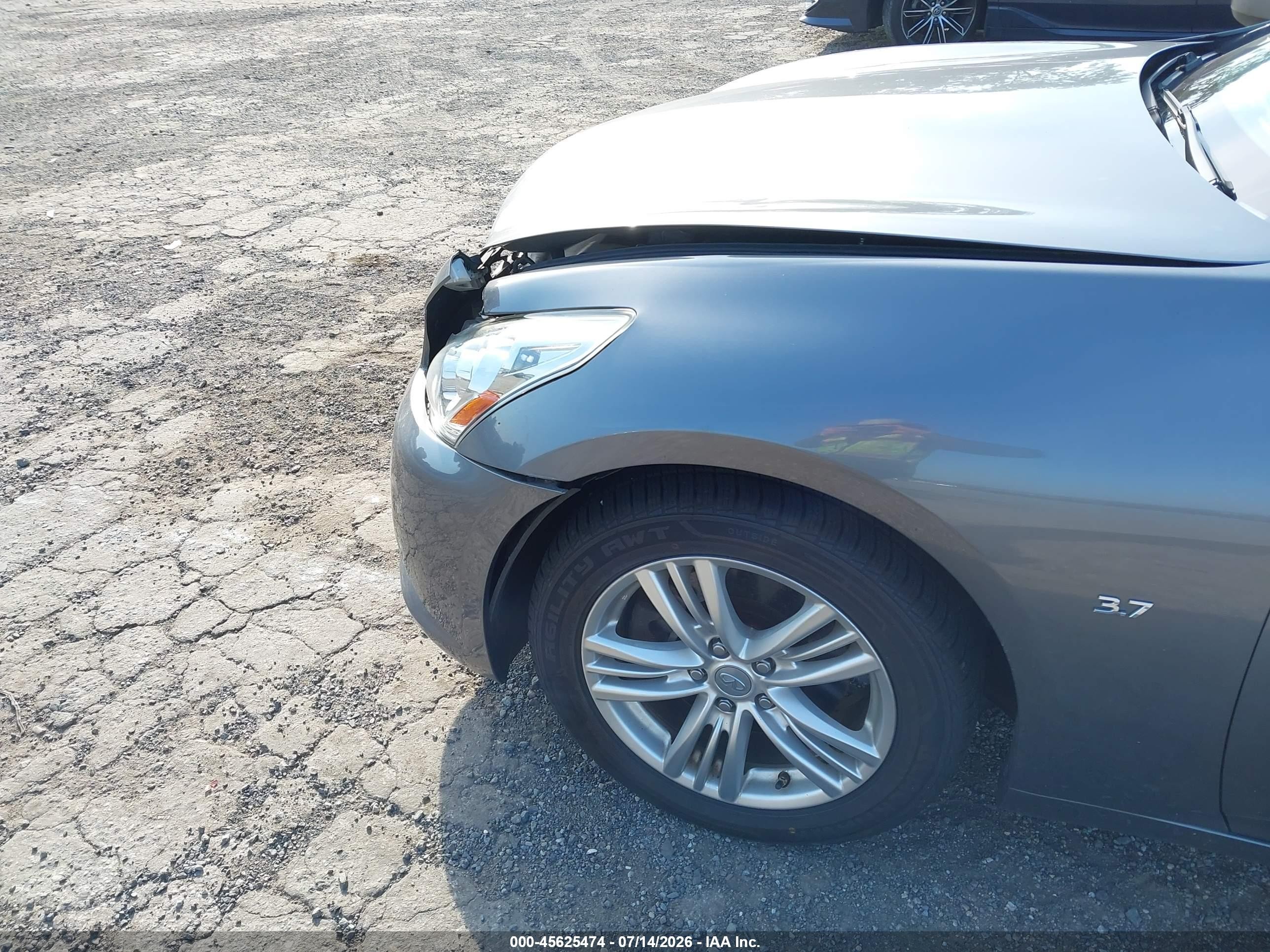 2015 Infiniti Q40   Gray vin: JN1CV6ARXFM523044