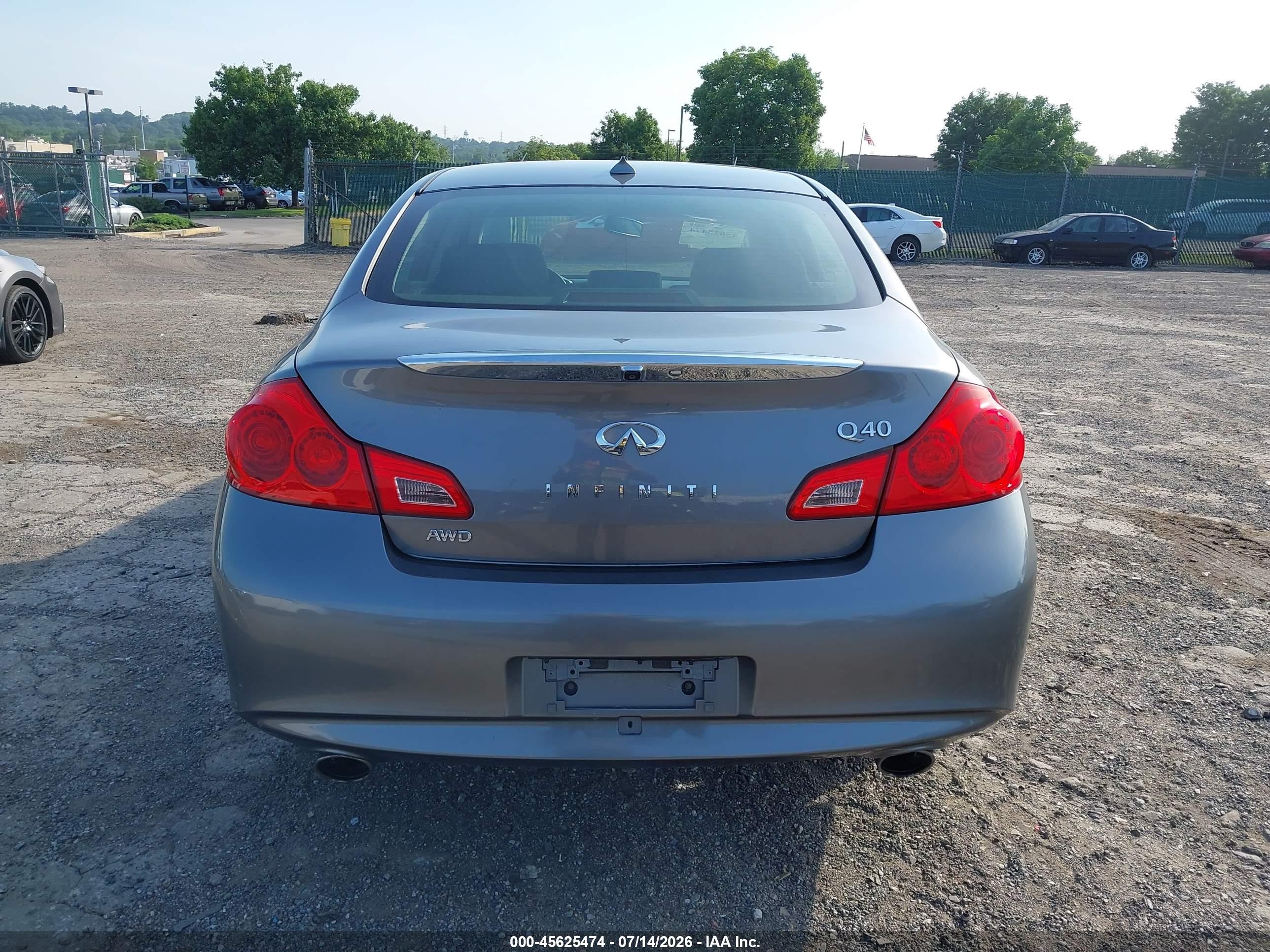 2015 Infiniti Q40   Gray vin: JN1CV6ARXFM523044