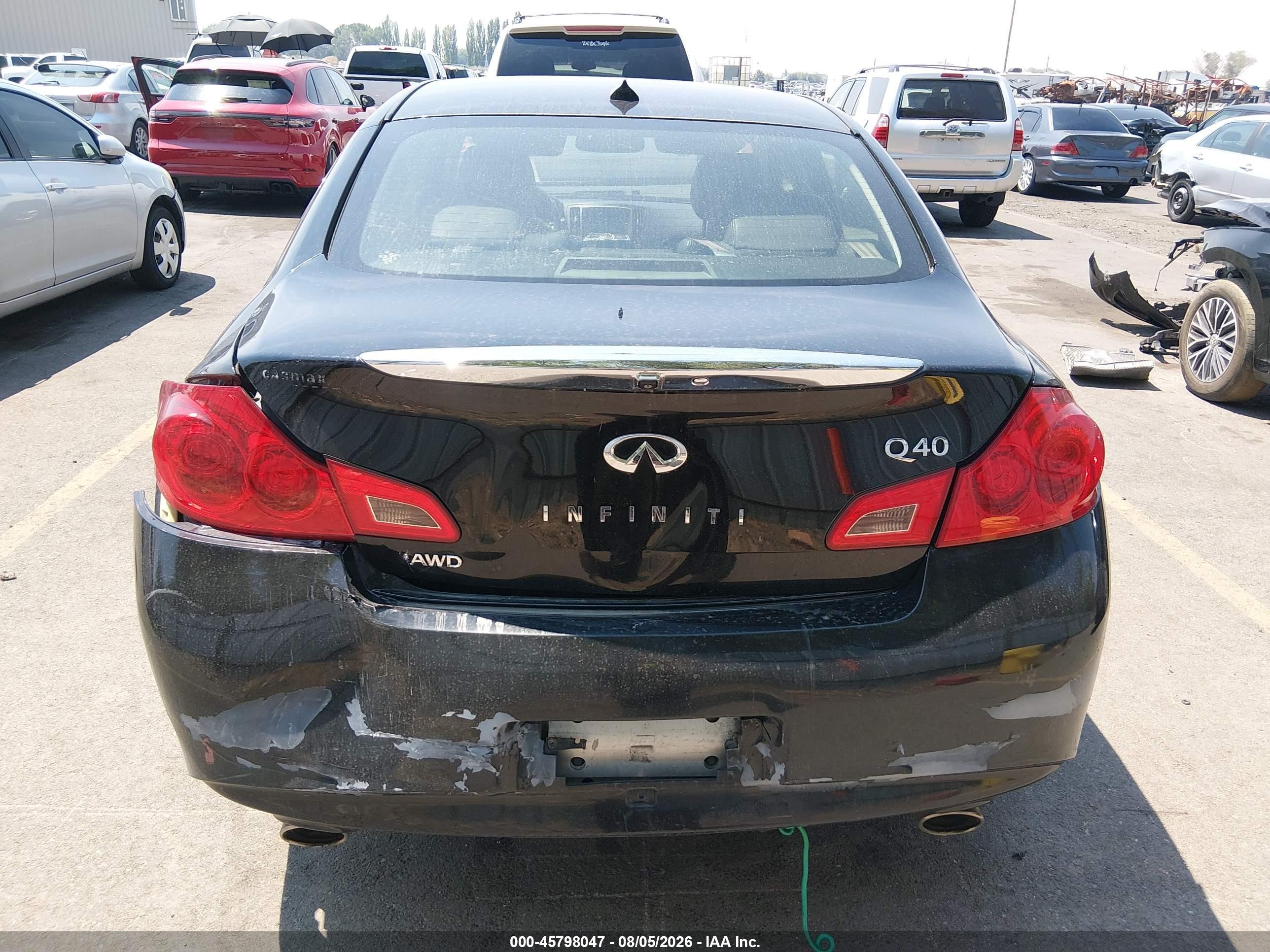2015 Infiniti Q40 Черный vin: JN1CV6ARXFM524355
