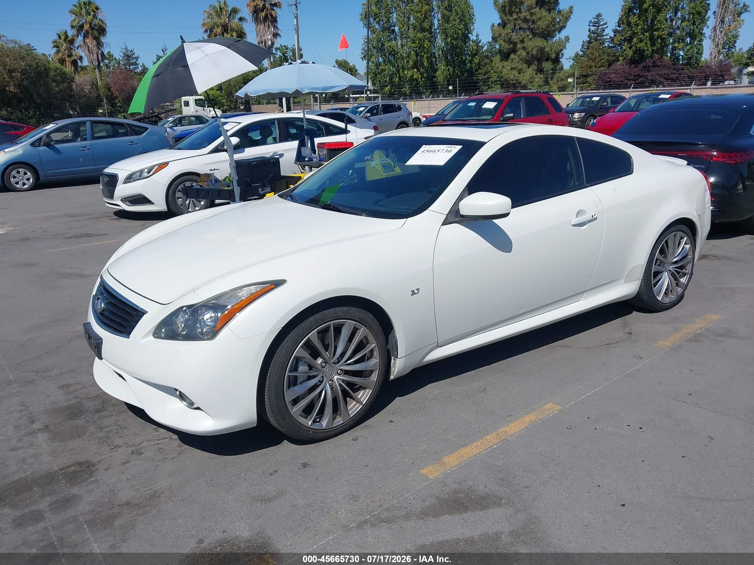 2014 Infiniti Q60 Sport Белый vin: JN1CV6EK1EM110330