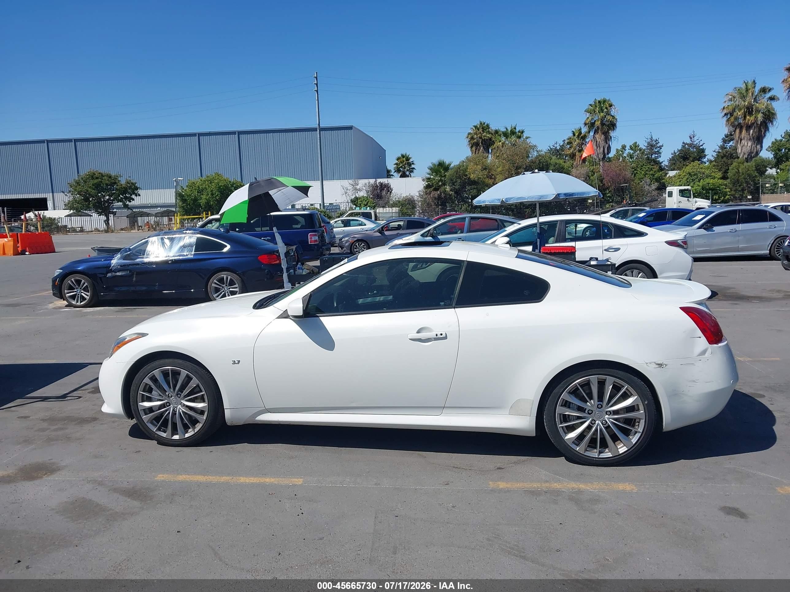 2014 Infiniti Q60 Sport Белый vin: JN1CV6EK1EM110330